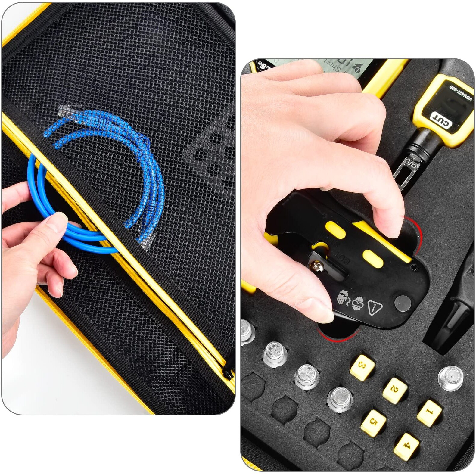 Case Compatible With Klein Tools Vdv501-851 Vdv500-123 Vdv226-110 Vdv427-300. Storage Carrying Travel Holder For Cable Tester For Scout Pro 3/ Tracer Probe/Wire Stripper And Accessories (Box Only)