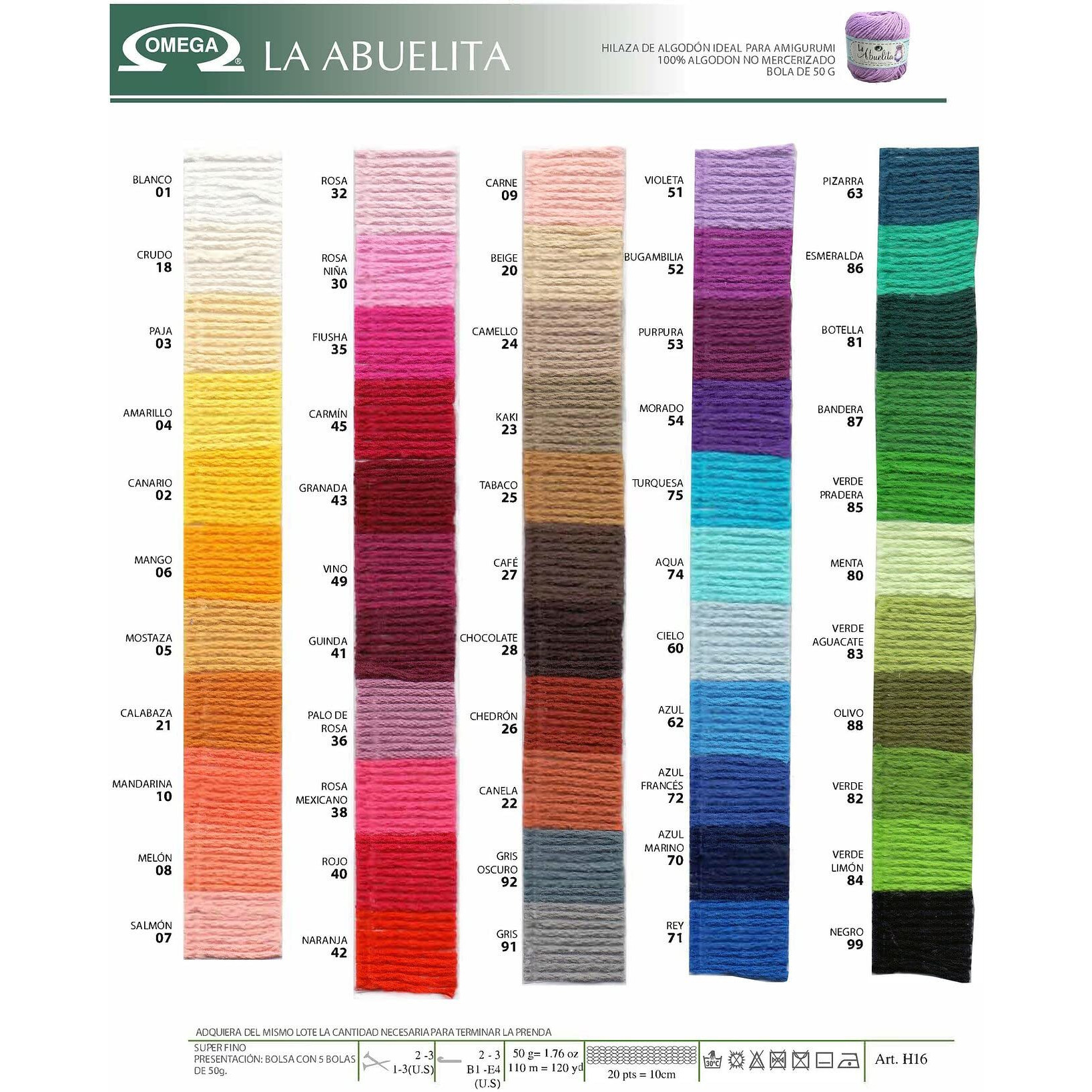 La Abuelita - 100% Cotton Yarn (50Grams) - Ideal For Amigurumi - 09 Skin