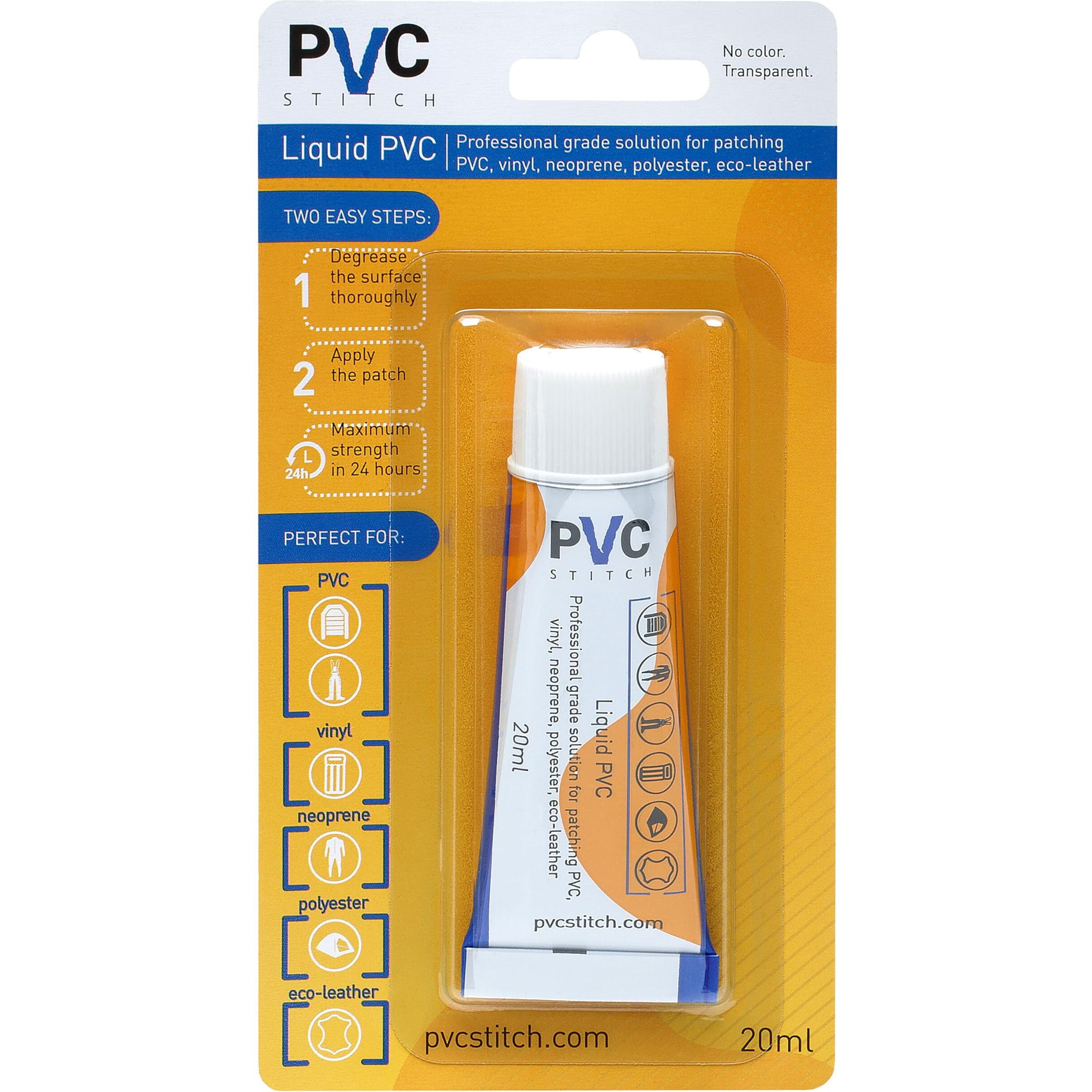Pvc Stitch Liquid Waterproof Repair Patch For Air Mattresses  Waterbeds  Above-Ground Pools  Bouncy Houses  Hot Tubs  Air Tracks  Works On Blow Up Pvc & Pu Inflatables