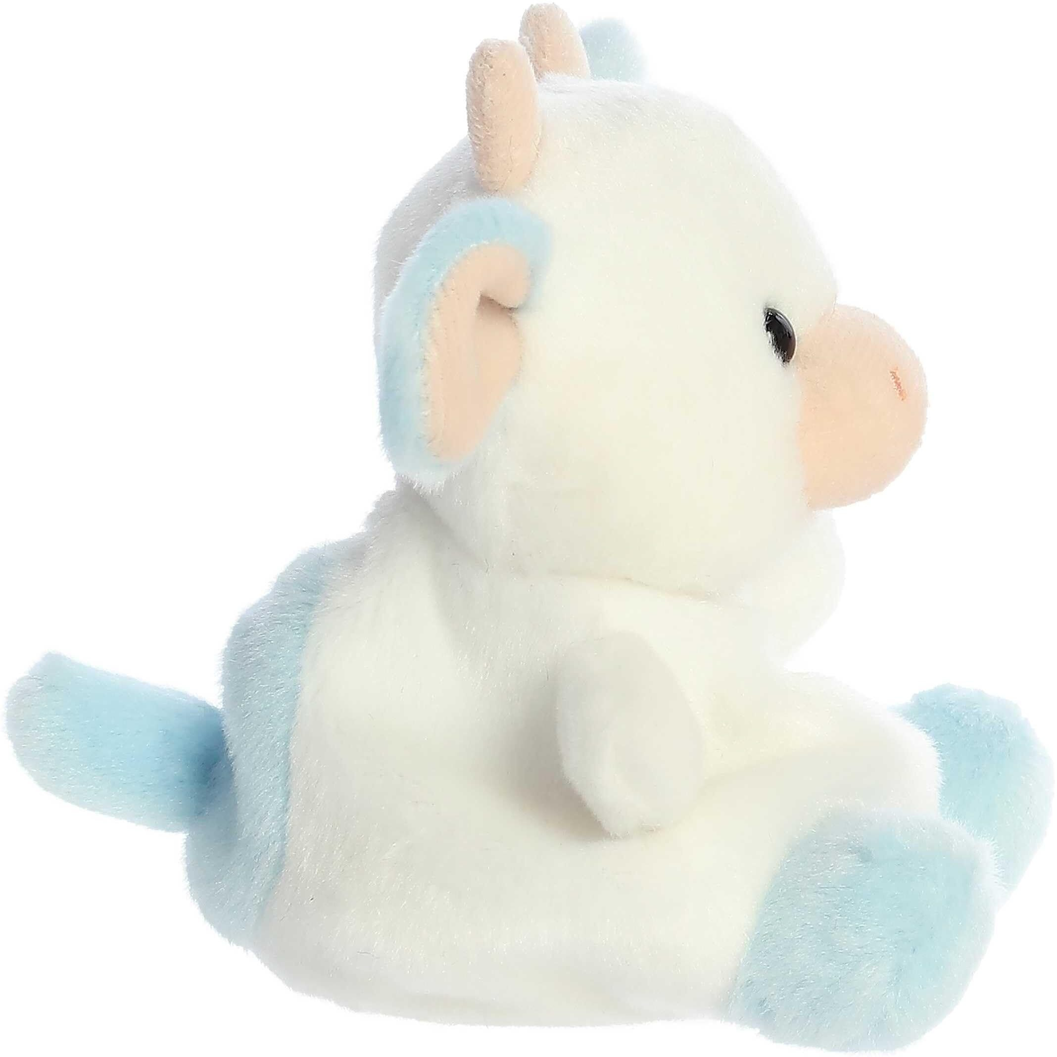 Aurora Adorable Palm Pals Skyla Blueberry Cow Stuffed Animal - Pocket-Sized Play - Collectable Fun - Blue 5 Inches