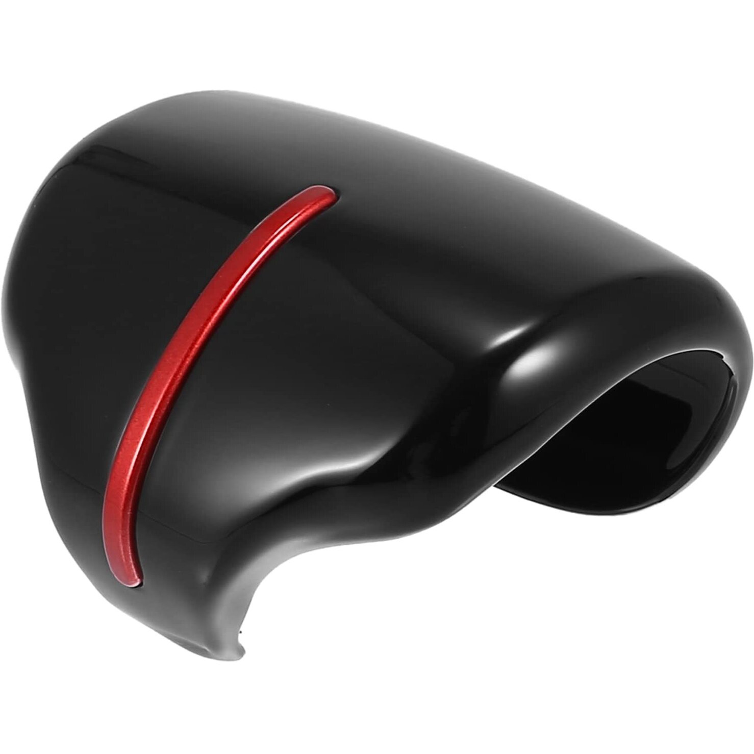 X Autohaux 1Pcs Car Gear Shift Knob Cover Sticker Head Trim Cover For Honda Cr-V 2017-2021 Black Red