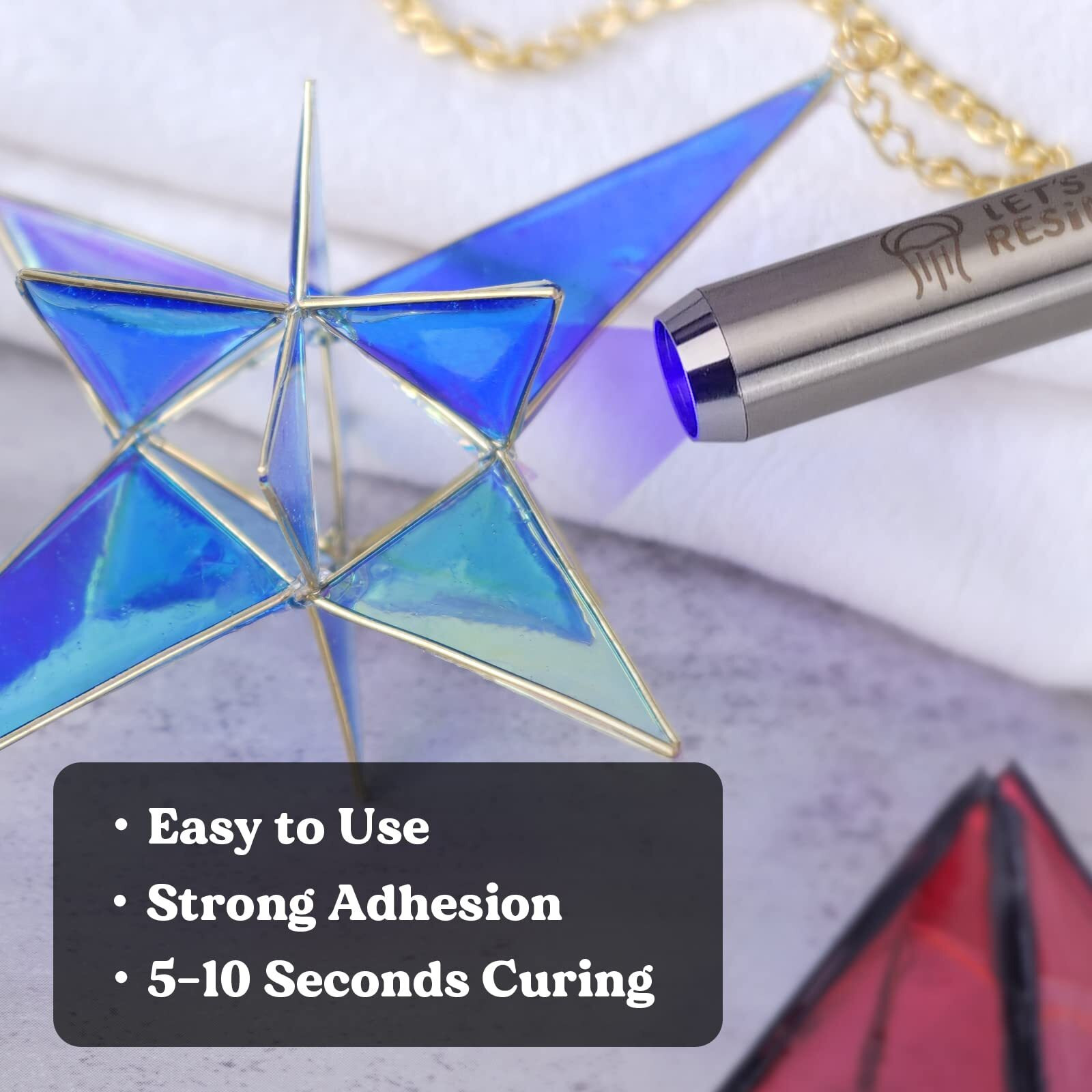 Let's Resin Uv Resin Kit With Light  Bonding&Curing In Seconds  30G Uv Resin Kit With Uv Flashlight For Welding  Jewelry Uv Glue Adhesive For Plastic Repair  Glass Light  Craft Decor