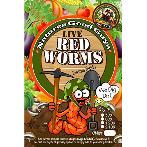 Naturesgoodguys Live Redworms Composting Red Worms - 600 Red Wigglers