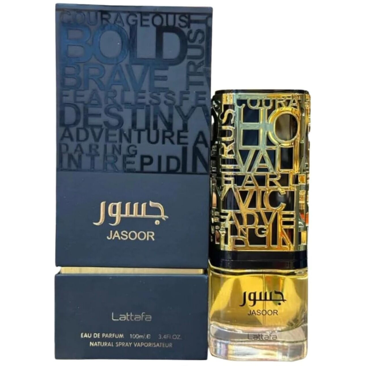 Lattafa Jasoor Eau De Parfum Spray For Men  3.4 Ounce