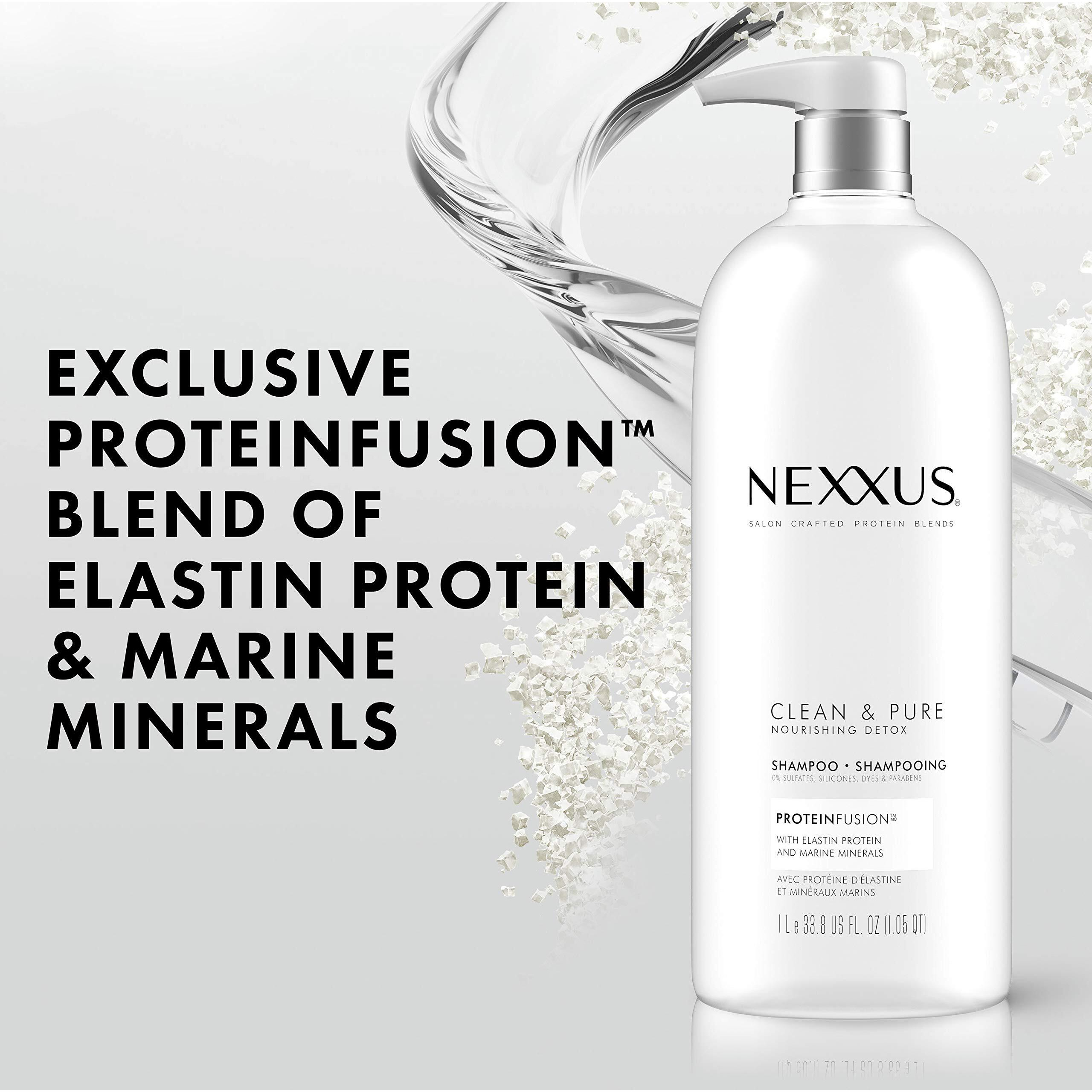 Nexxus Clean And Pure Clarifying Shampoo  With Proteinfusion  Nourished Hair Care Silicone  Dye And Paraben Free 33.8 Oz