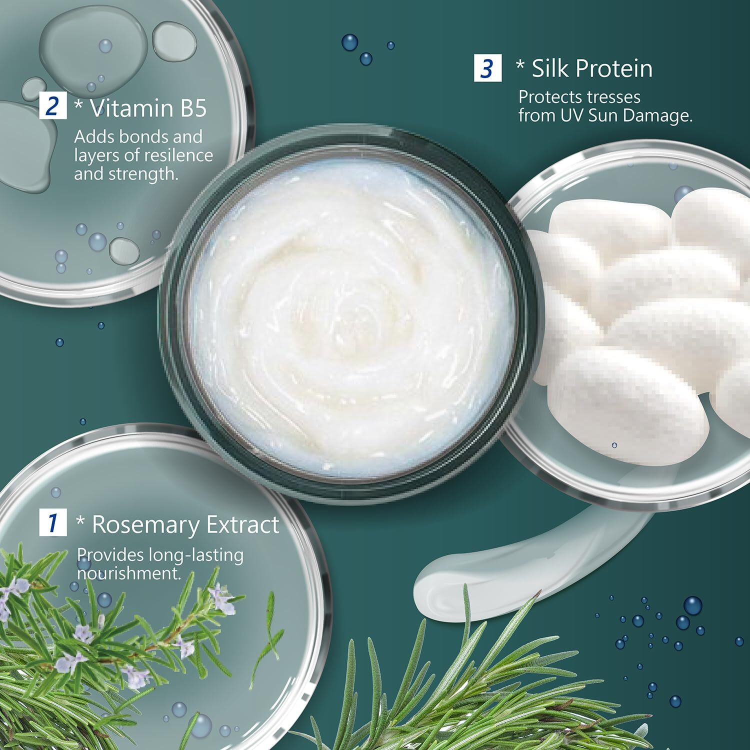 Sh-Rd Protein Cream For Dry Damaged Hair | Protein Leave-In Conditioner To Restore  Revitalize And Repair Split Ends | Conditioning Hair Cream For All Hair Types - 1.69Oz/50Ml
