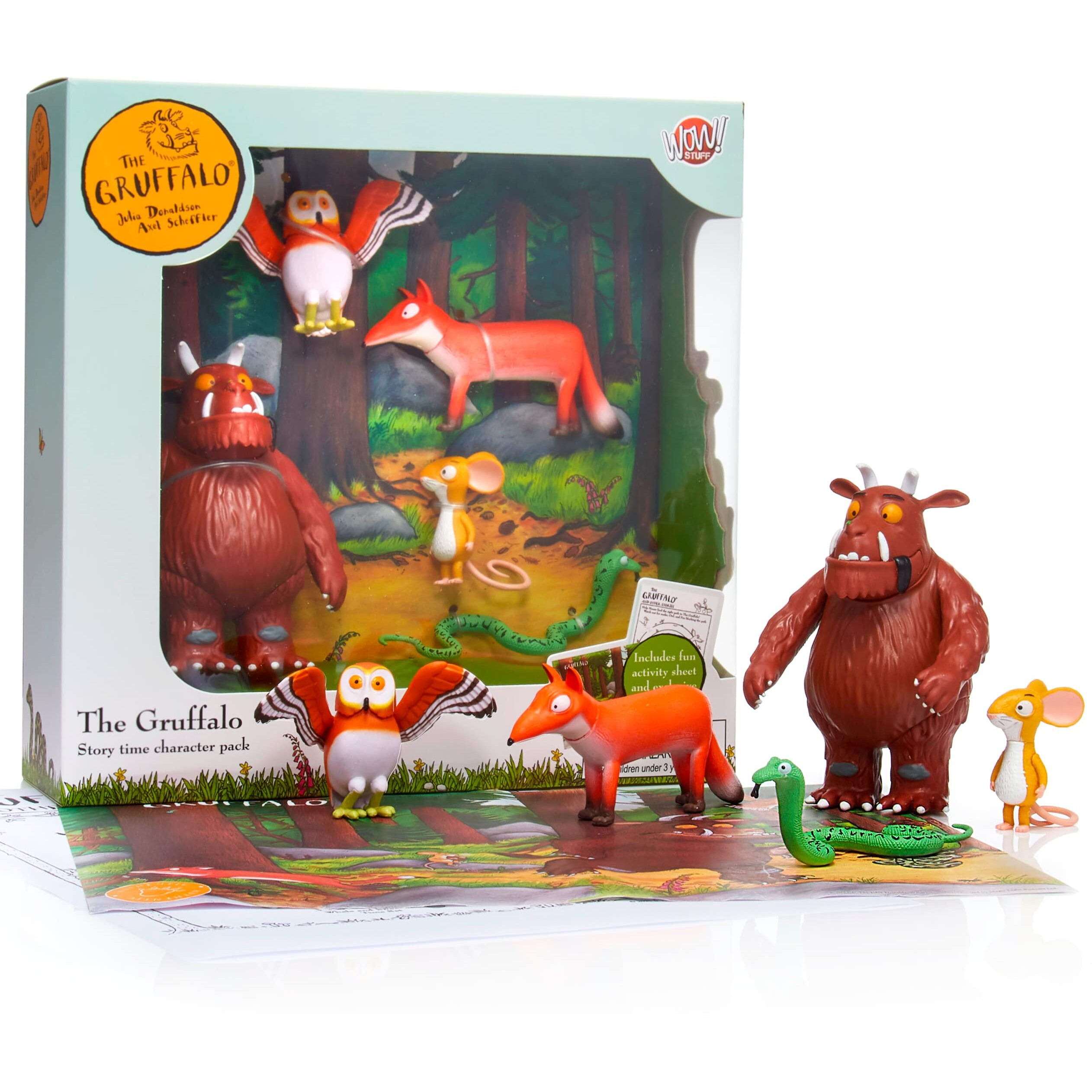 Wow Pods Stuff The Gruffalo Story Time Family Pack Mini Play Figures | Official Toy Characters Set From The Julia Donaldson And Axel Scheffler Childrens Books And Films