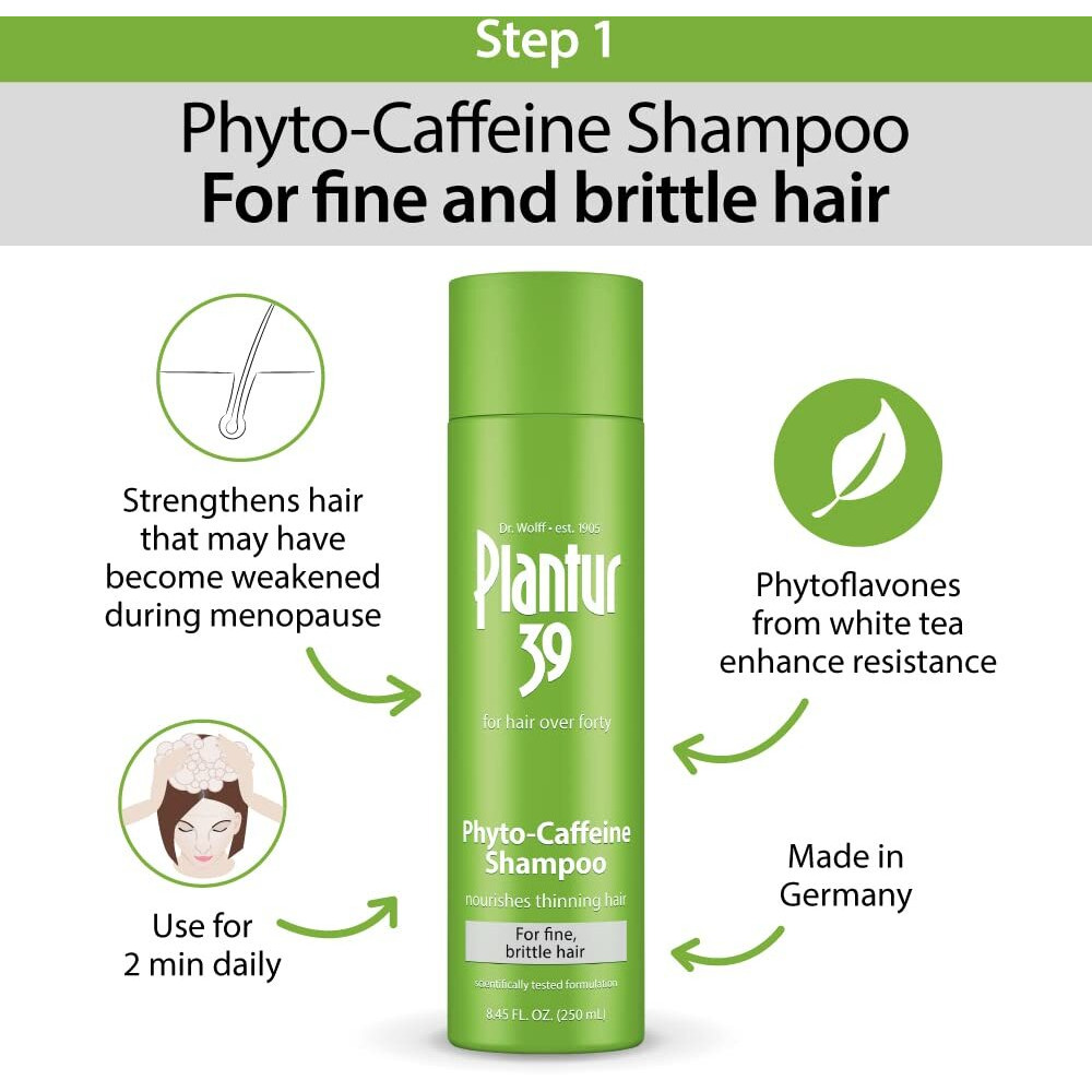 Plantur 39 Phyto Caffeine Women's Made For You 3 Step System For Fine  Thinning Natural Hair Growth - Shampoo (8.45 Fl Oz)  Conditioner (5.07 Fl Oz)  Tonic (6.76 Fl Oz)