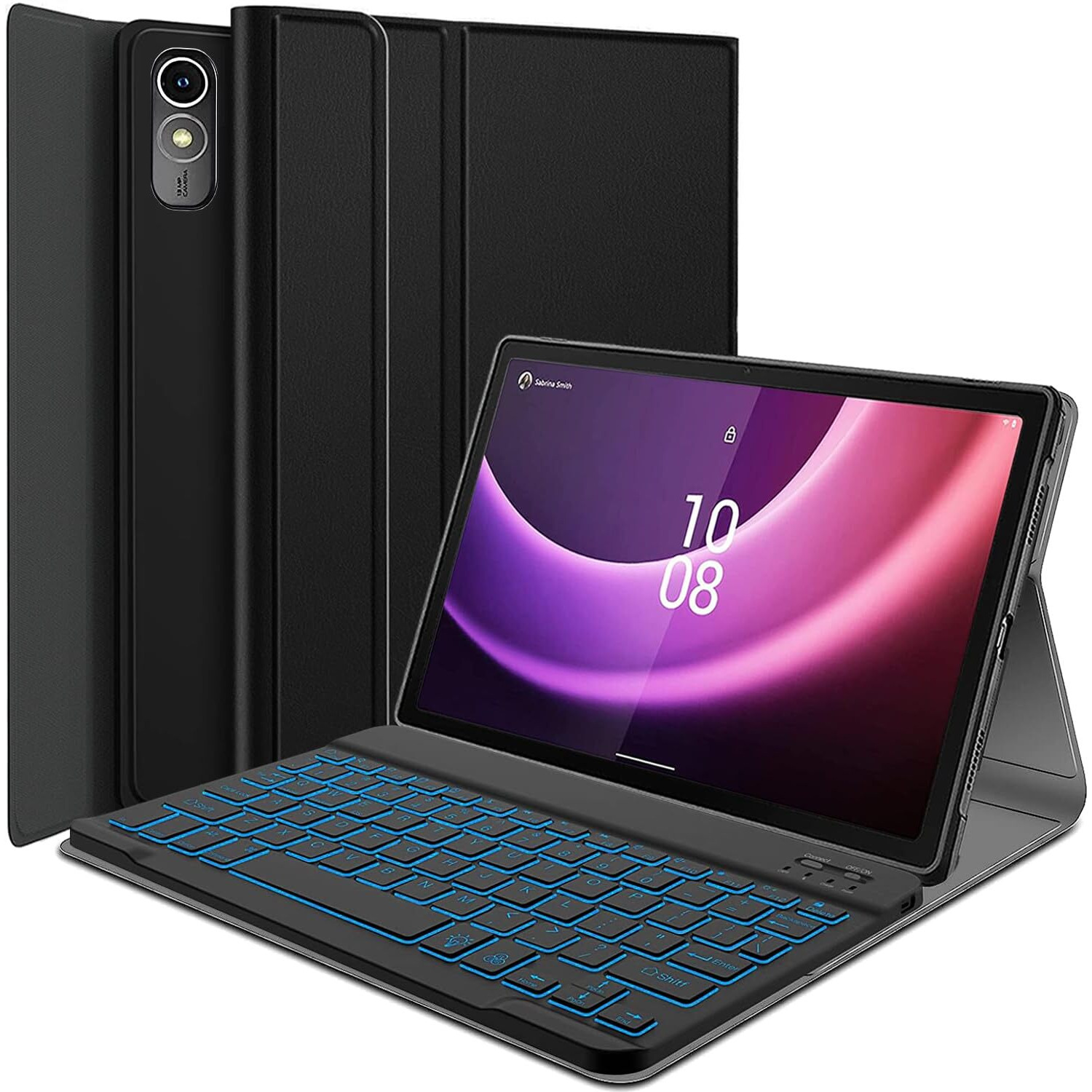 Ldsoyia Backlit Keyboard Case  Bluetooth  For Lenovo Tab P11 2Nd Gen 11.5'' (Tb350Fu/Tb350Xu)  7 Colors  Detachable  Water Resistant  Protective Folio Case With 78 Keys  Usb Cable Included