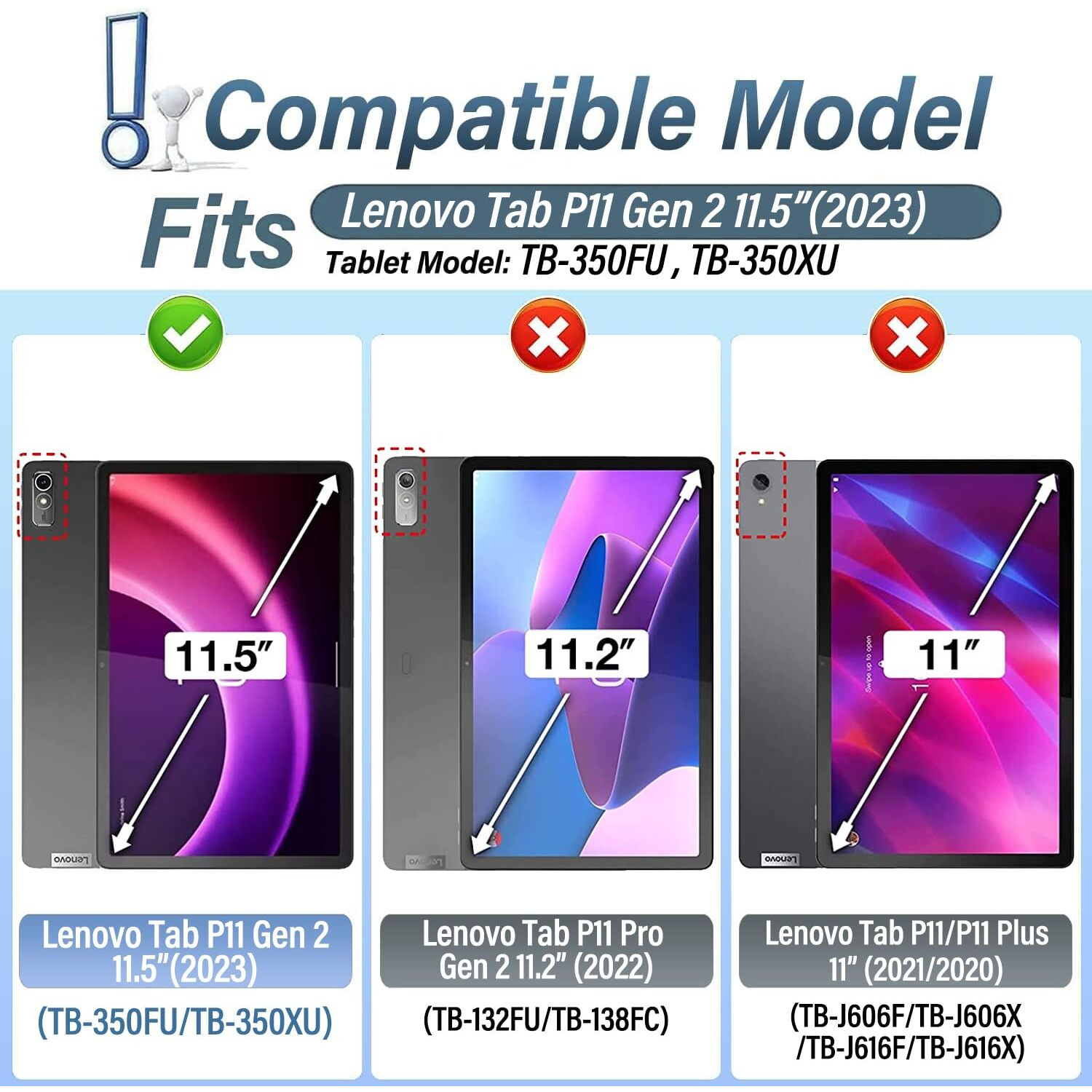 Ldsoyia Backlit Keyboard Case  Bluetooth  For Lenovo Tab P11 2Nd Gen 11.5'' (Tb350Fu/Tb350Xu)  7 Colors  Detachable  Water Resistant  Protective Folio Case With 78 Keys  Usb Cable Included