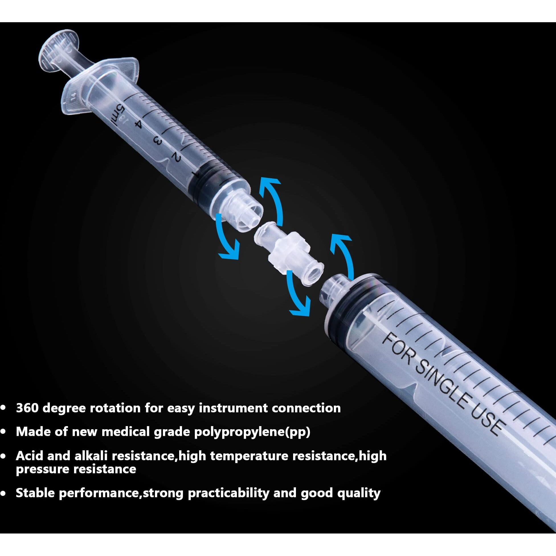 25Pcs Luer Lock To Luer Lock Connector  Female Luer Syringe To Syringe Transfer Joint Pp Syringe Adapter Coupler (25)