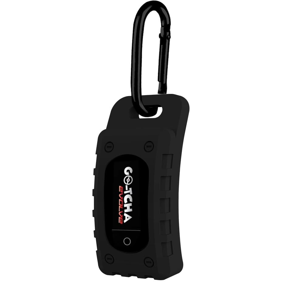 Chanvoo Silicone Case For Go-Tcha Evolve With Keychain Carabine (Black)