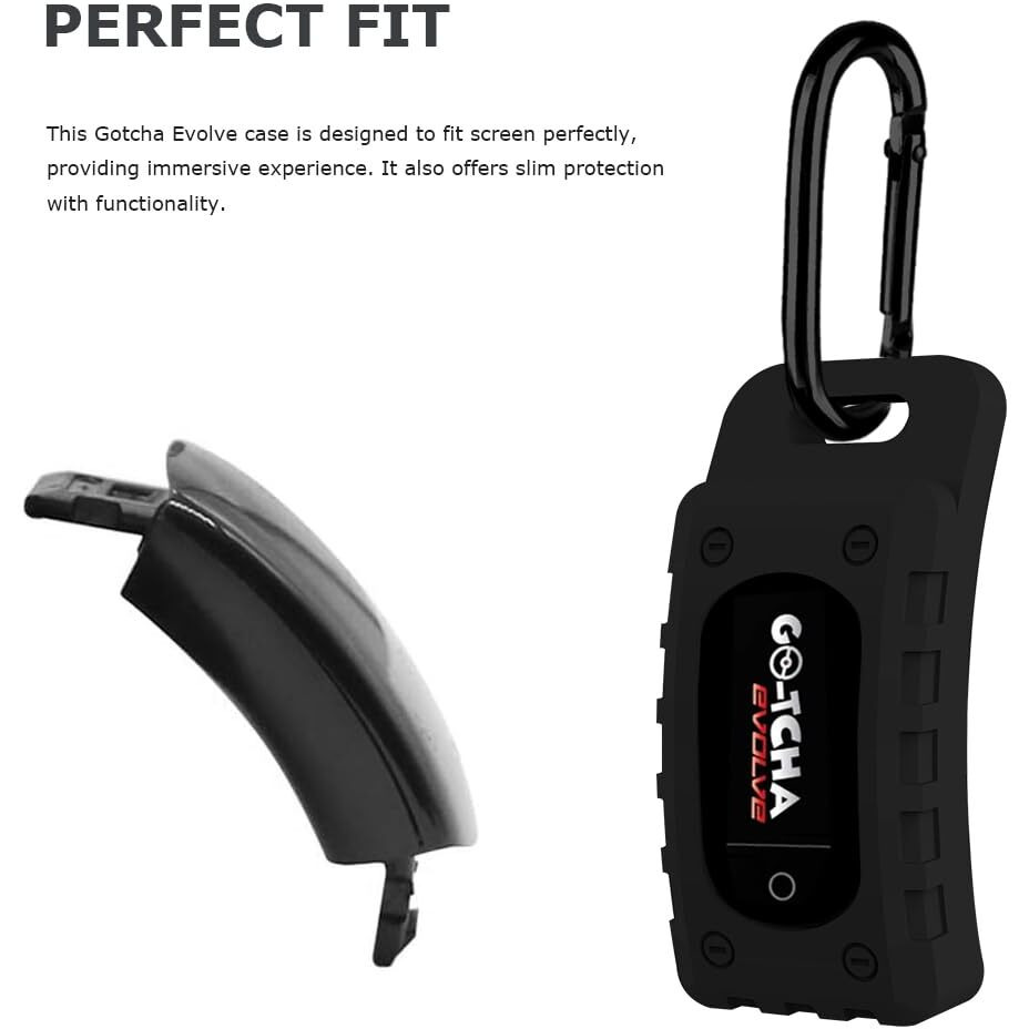 Chanvoo Silicone Case For Go-Tcha Evolve With Keychain Carabine (Black)