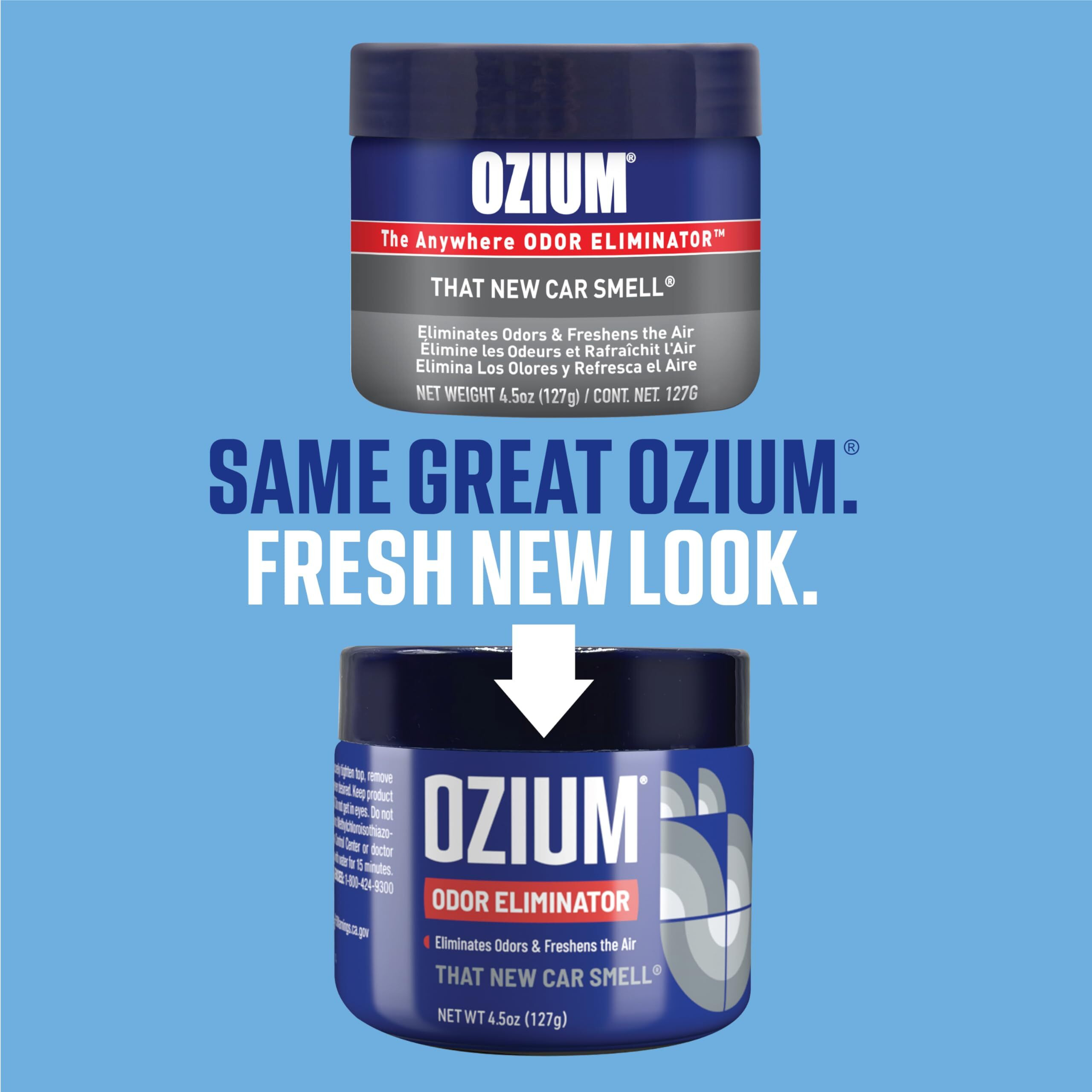Ozium 4.5 Ounce 4 Pack Odor Eliminating Gel For Homes  Cars  Offices And More  New Car Smell