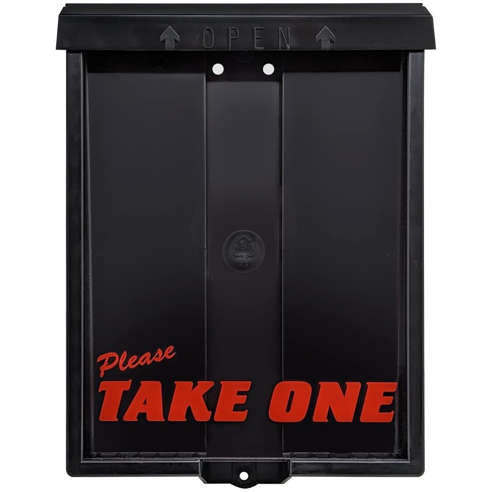 Outdoor Real Estate Brochure Box With Snap Close Lid  Take One Document Holder Can Hold 100  8.5 X 11 Documents  Flyers  Literature And Other Outdoor Marketing Needs (Pack Of 1  Black)