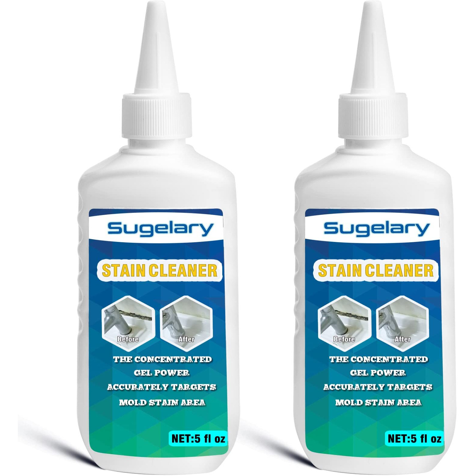 Sugelary Mold Remover Gel  Household Mold Cleaner For Washing Machine  Refrigerator Strips  Grout Cleaner Best For Home Sink  Kitchen  Showers (2Pack)