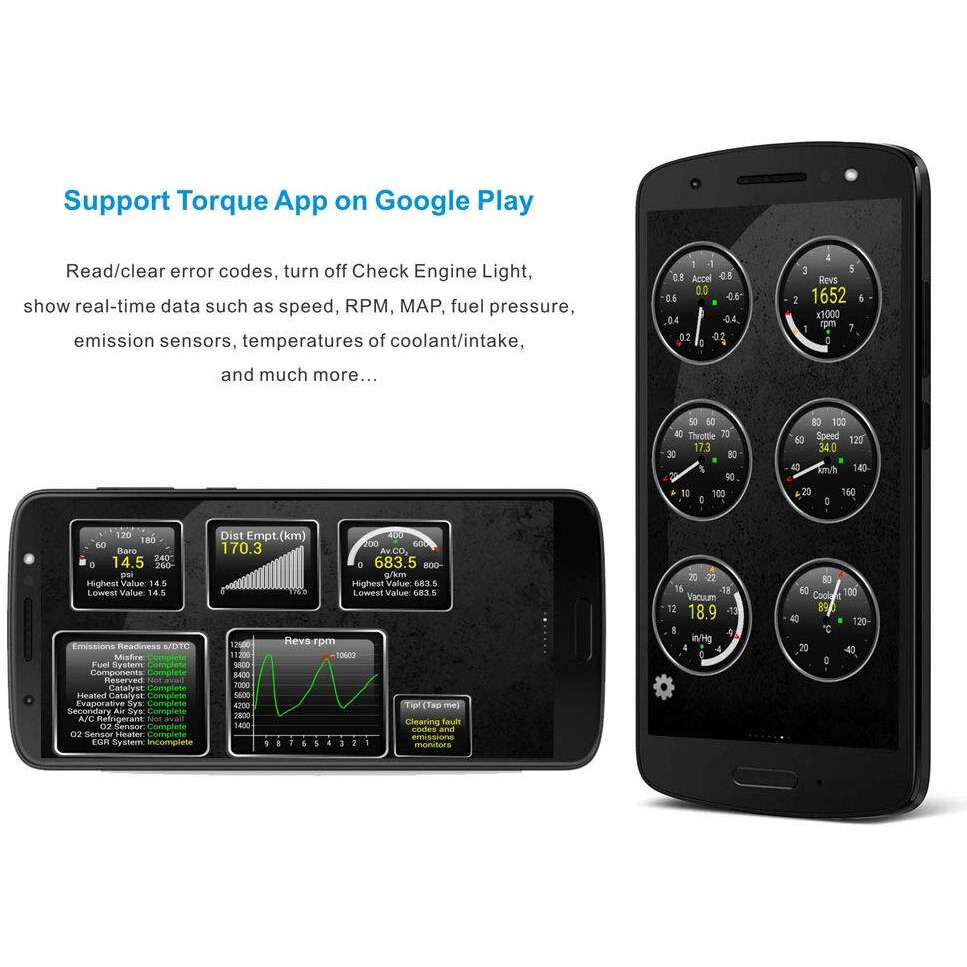 Panlong Obd2 Scanner Bluetooth Obdii Diagnostic Tool Car Code Reader Turn Off Check Engine Light Support Android Torque App