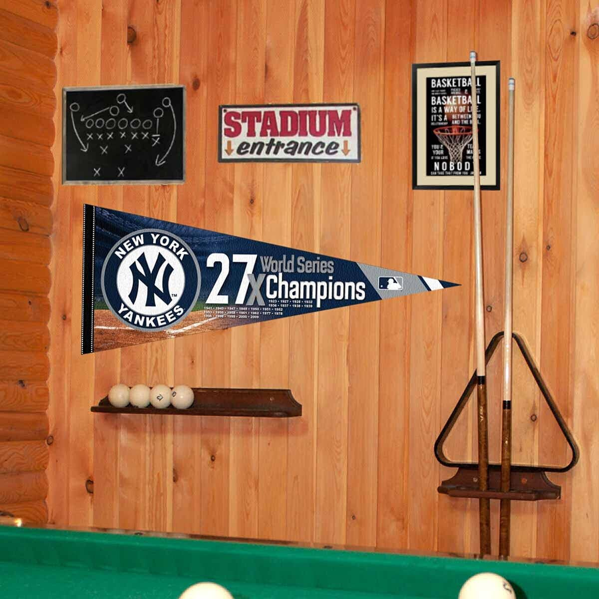 Yankees 27 Time Champions Pennant Flag
