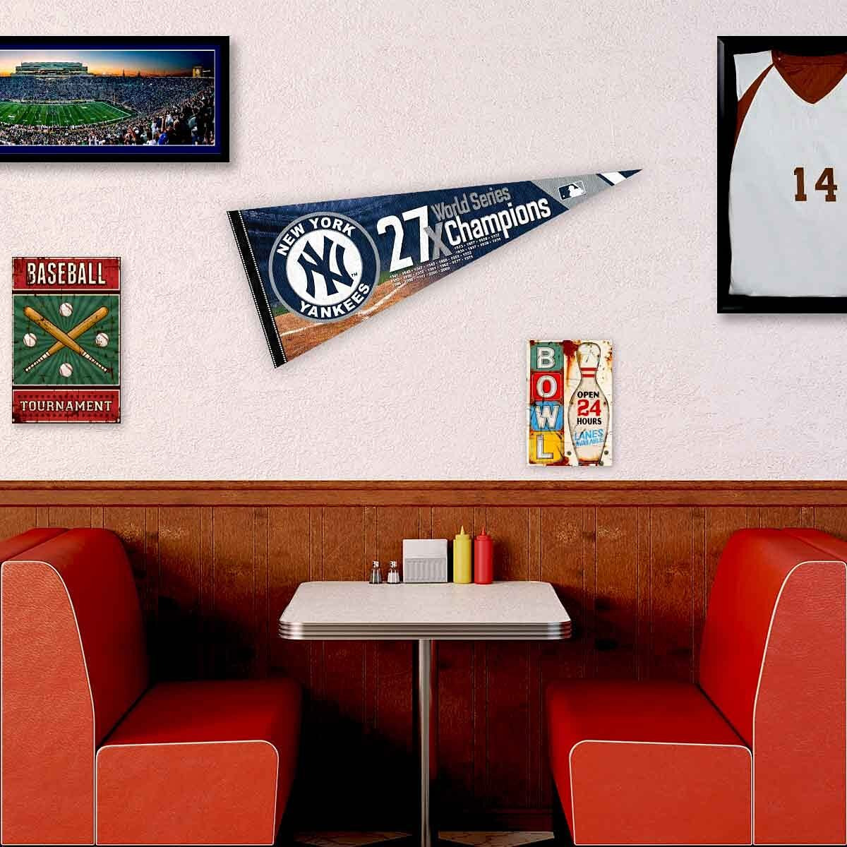 Yankees 27 Time Champions Pennant Flag