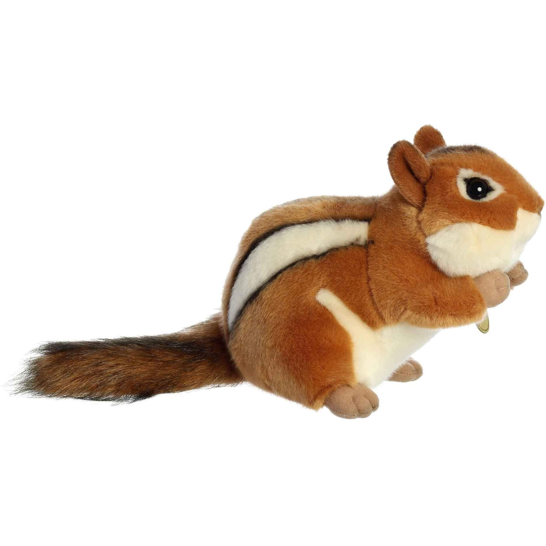 Aurora Realistic Miyoni Chipmunk Stuffed Animal - Lifelike Detail - Cherished Companionship - Brown 9 Inches