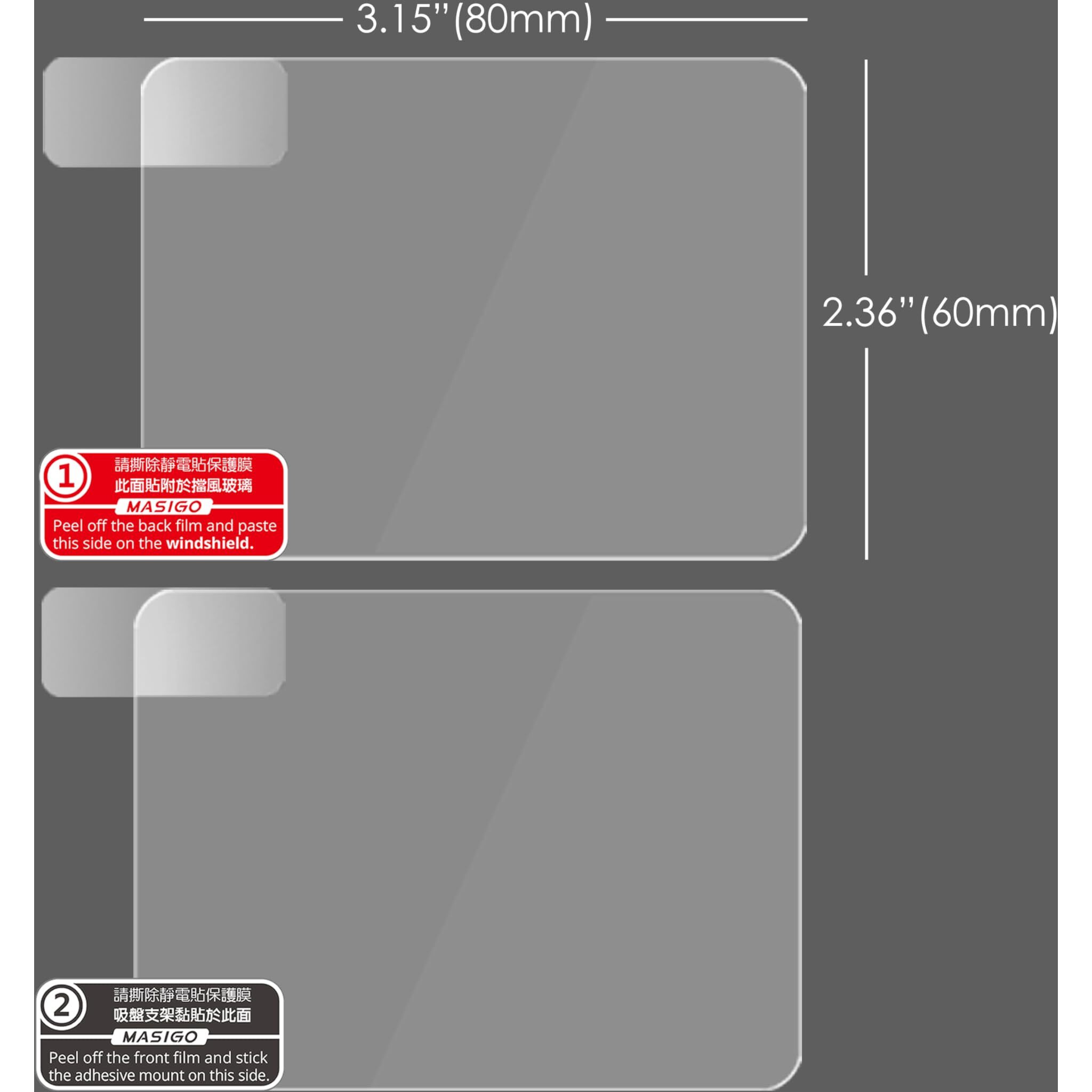 3M Vhb Double-Sided Sticker Adhesive Pad And Car Windshield Electrostatic Film For Mounting Dash Cam