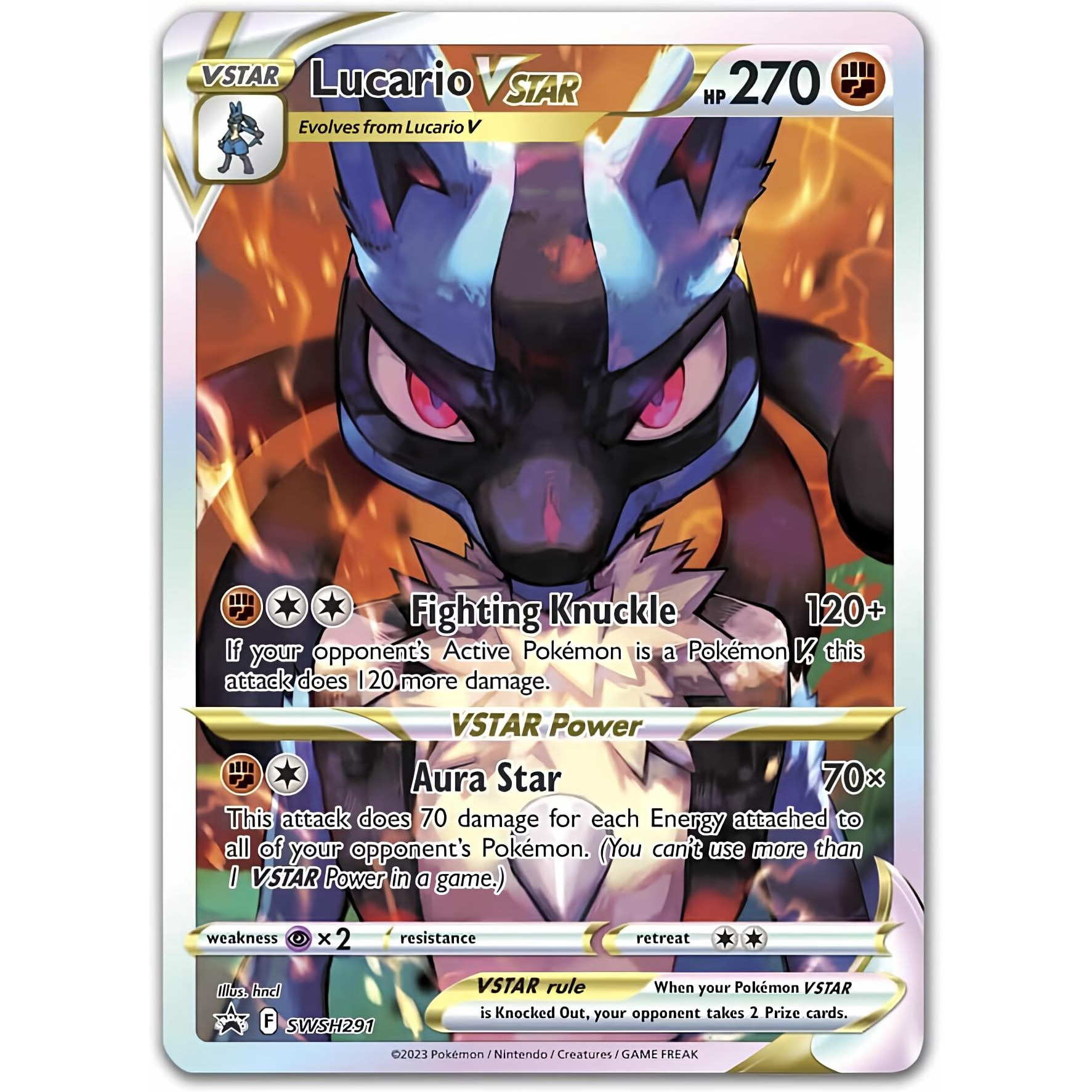 Pokemon - Lucario Vstar -Swsh291 - Black Star Promo - Full Art
