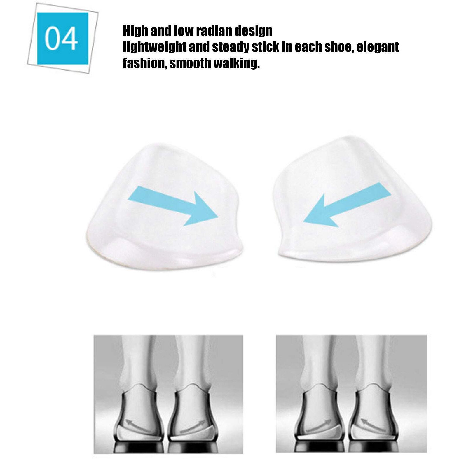 Brrnoo Heel Wedge Inserts  5 Pairs/Set Shoe Heel Cushion Inserts  Medial & Lateral Heel Wedge Silicone Insoles  Orthotic Gel Protective Cups O X-Type Leg Corrector For Foot Alignment  Knock Knee Pain