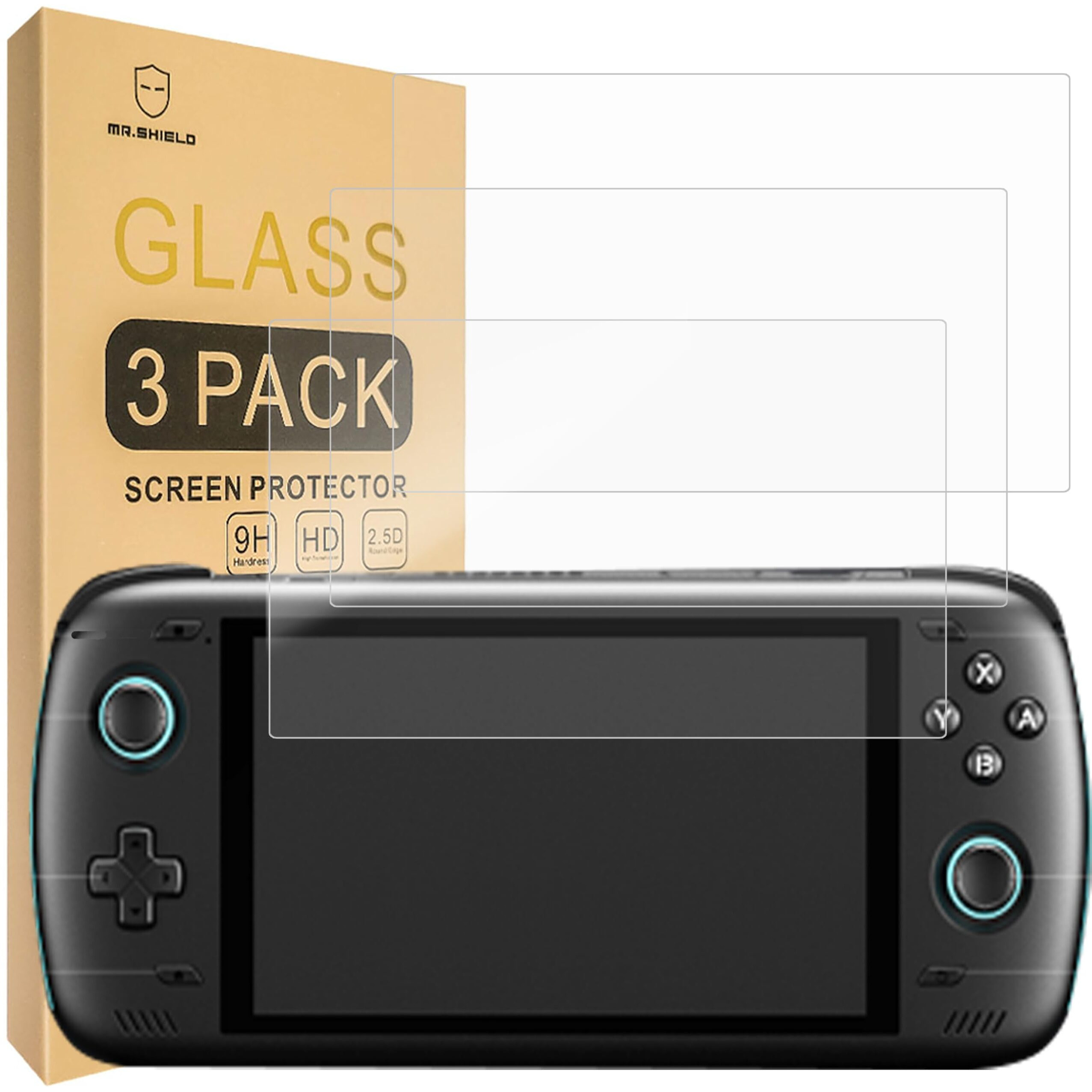 Mr.Shield [3-Pack] Screen Protector For Ayn Odin 2 / Odin2 [Tempered Glass] [Japan Glass With 9H Hardness] Screen Protector