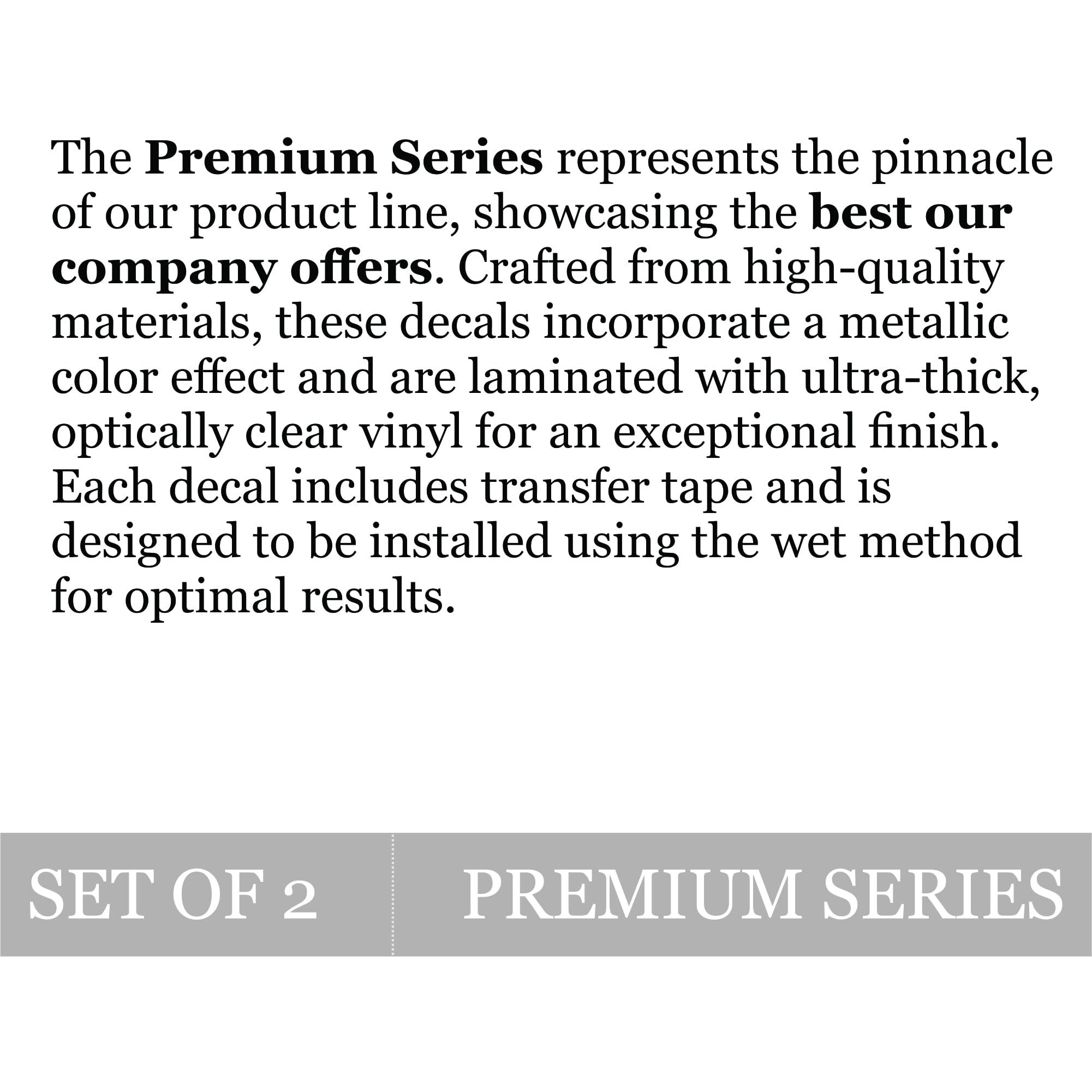 Gold Hook 4X4 Decals For Chevy Silverado  Replacement Bedside Stickers Premium Series (Metallic Finish)  Set Of 2