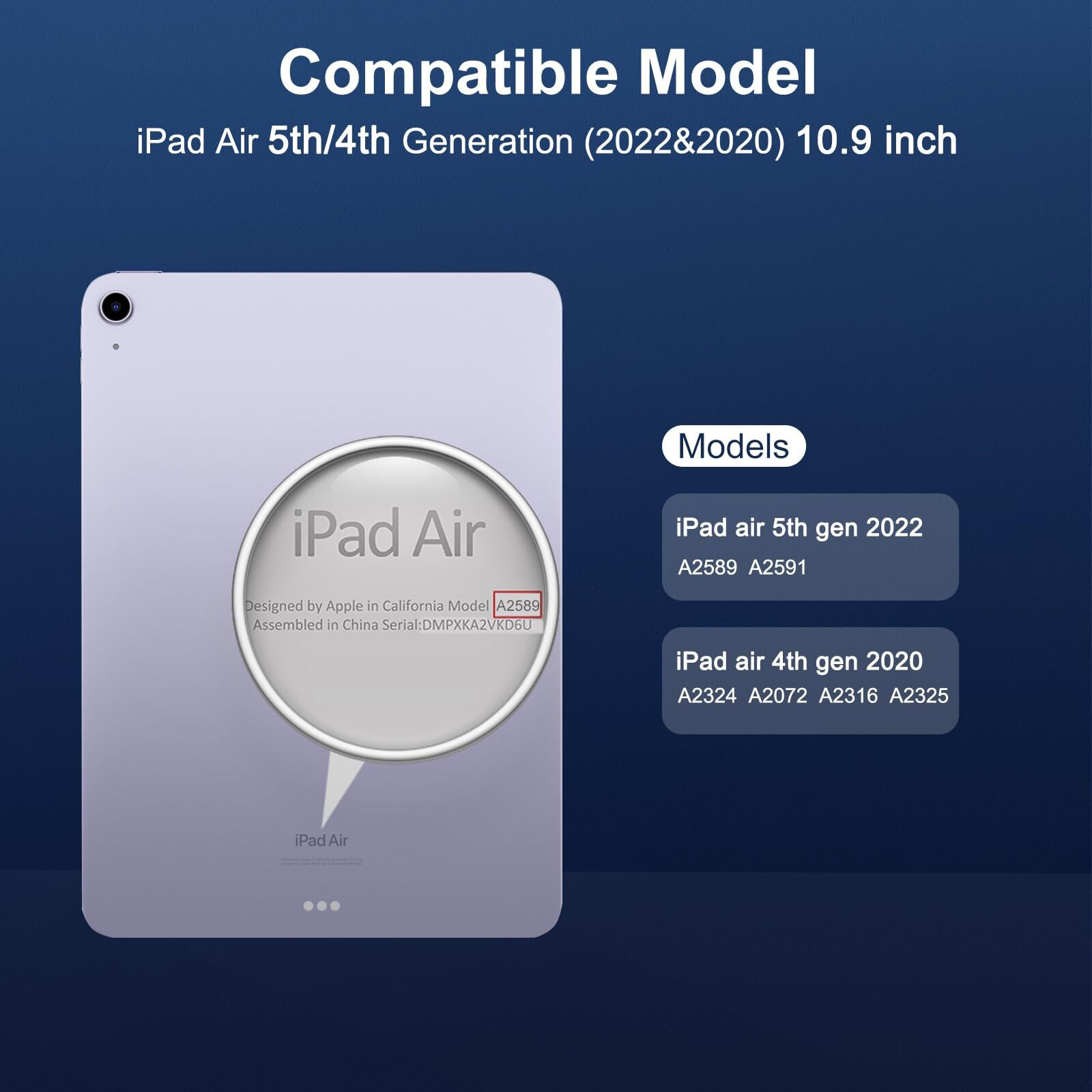 Sparin 3 Pack Screen Protector For Ipad Air 5Th /Ipad Air 4Th 10.9 Inch  Tempered Glass For Ipad Air 5/4 Generation (2022&2020)  Apple Pencil Compatible