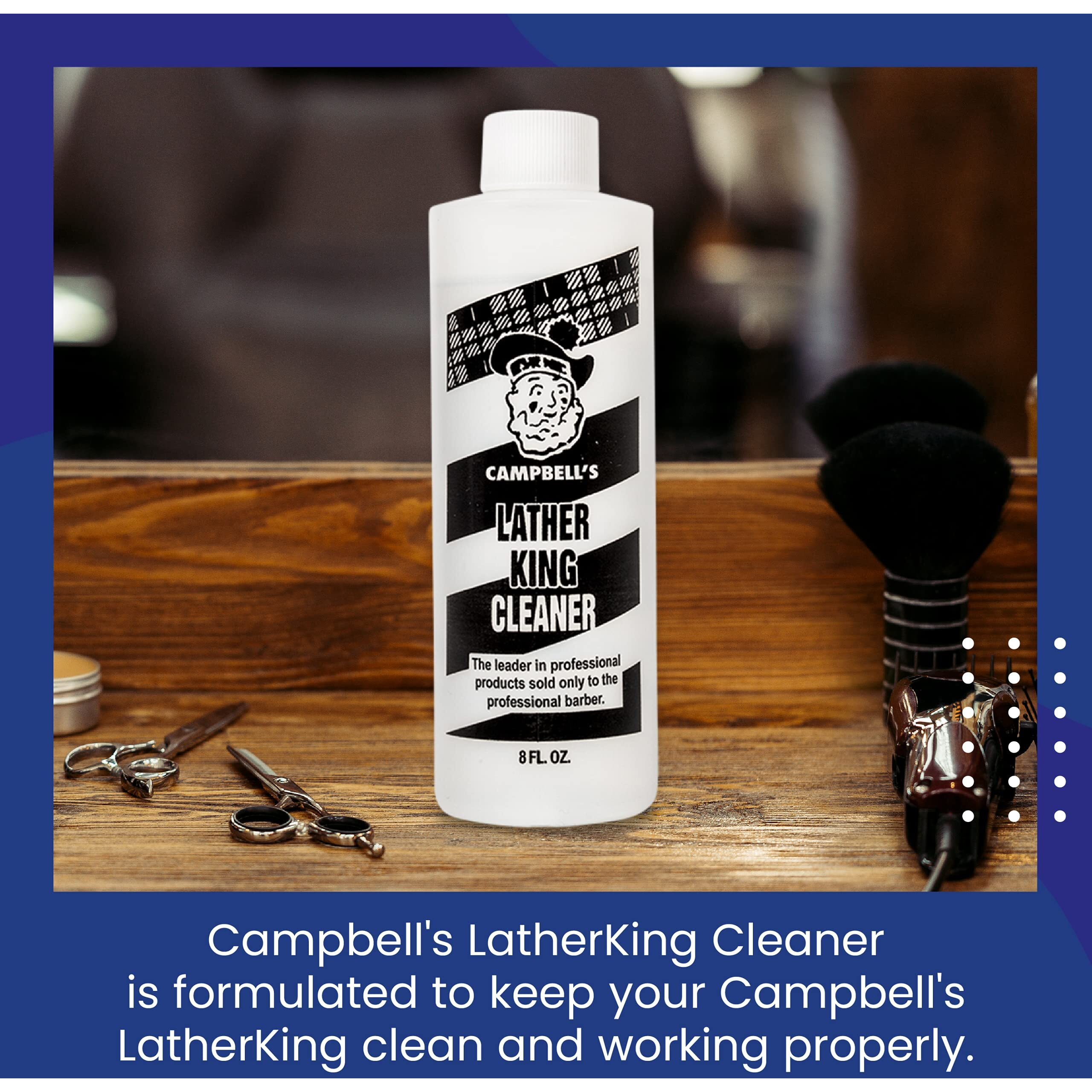 Campbells Original Latherking Machine Cleaner Solution  Cleaner For Hot Lather Machine  Professional Shaving Supplies And Equipment  8 Ounces