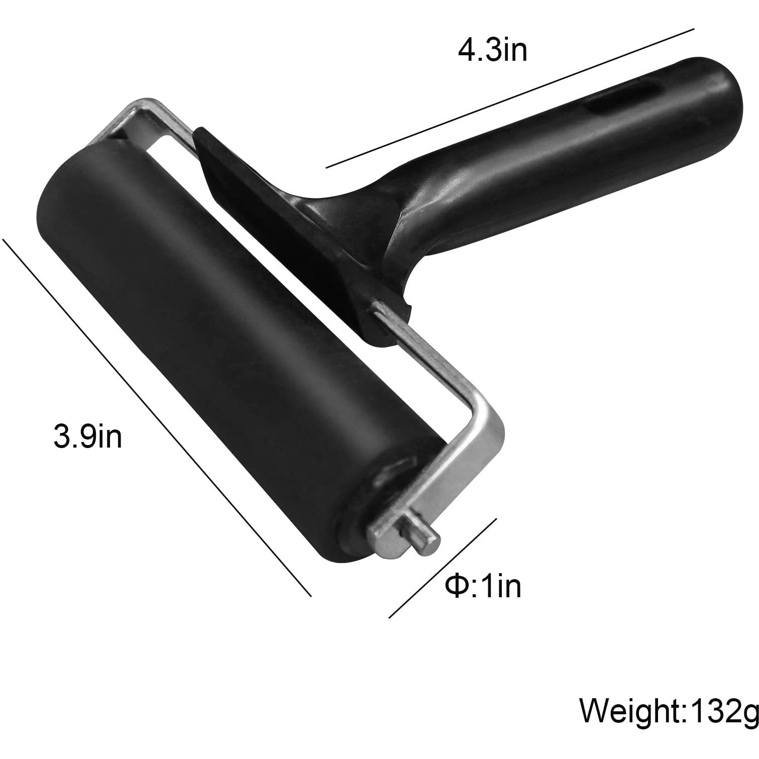 Kxkzren Rubber Roller For Flooring Installation 4 Inch Rubber Brayer Glue Roller For Boat Flooring Install Printmaking Painting Stamping Wallpaper Gluing Application