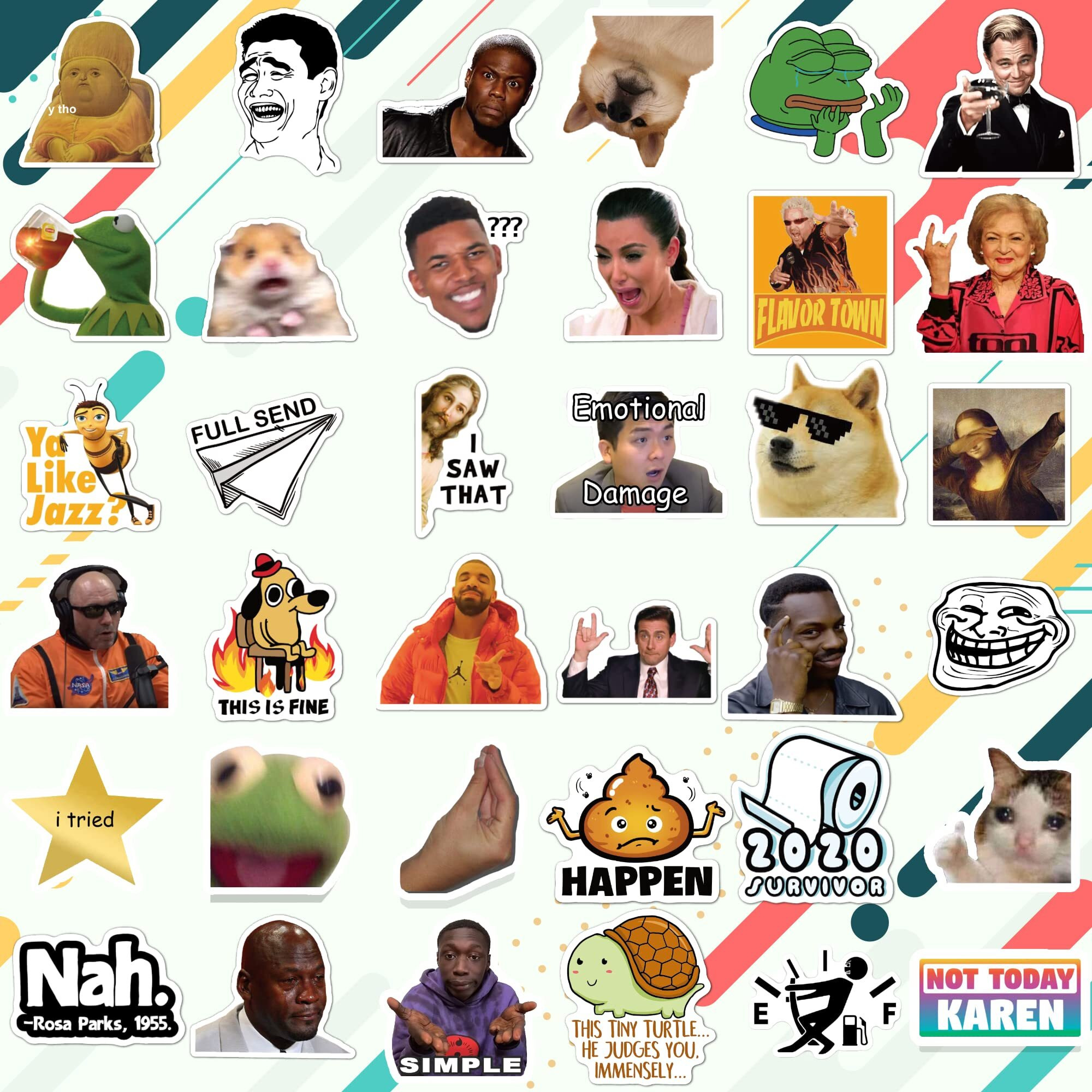 306Pcs Funny Meme Vinyl Stickers Pack  Large Bulk Sticker For Laptop  Phone  Water Bottles  Computer... Vine Sticker Decal Diy DCor For Bumper Wall
