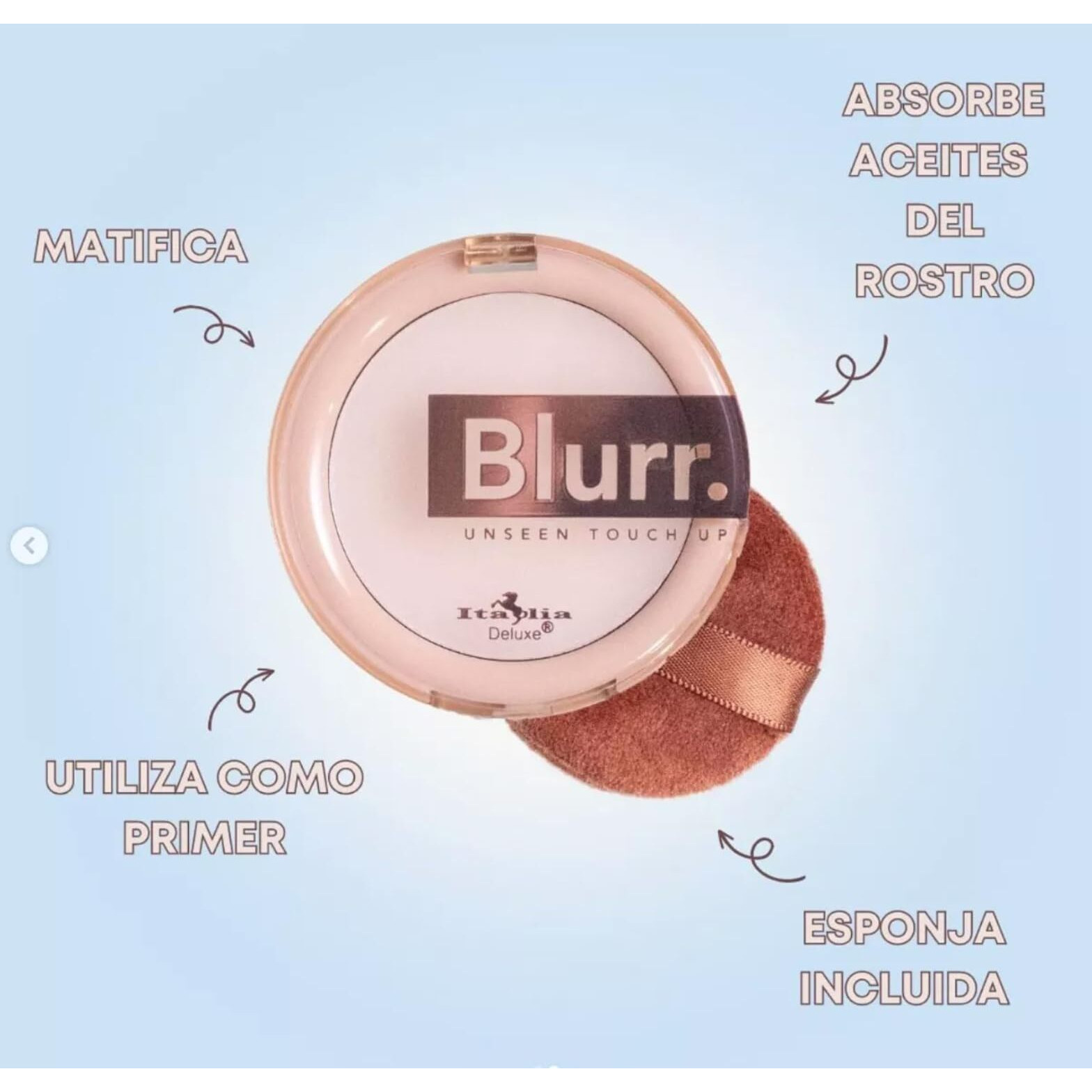 Italia Deluxe Blurr Unseen Touch Up Set & Blot Mattifier - Setting Primer Balm