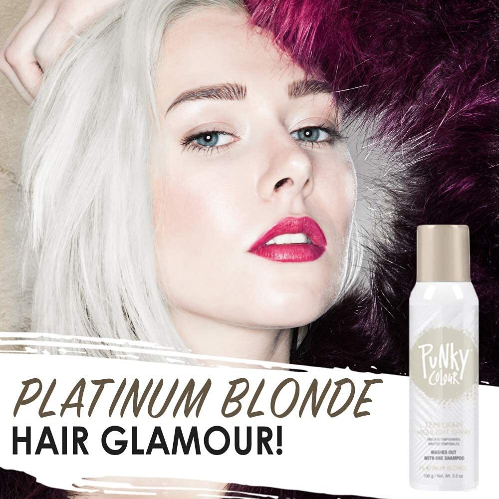 Punky Temporary Hair Highlight Spray  Platinum Blonde  3.5 Oz  1-Pack