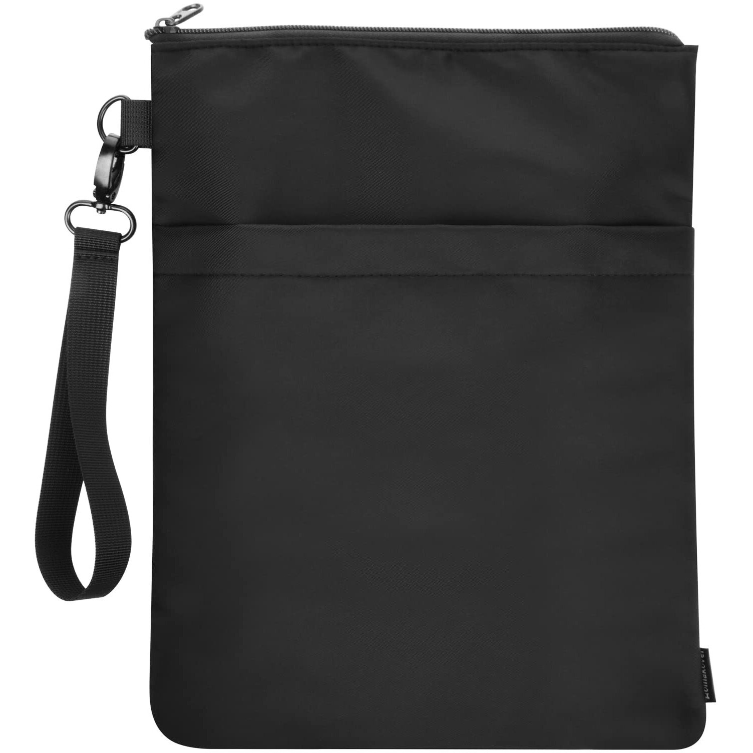 Book Sleeves With Zipper  Travel Book Protector Pouch For Paperbacks & Hardcover Books  Book Covers Bags Carry Case With Front Pocket And Handle Strap For Book Lovers  Washable (1 Pc  Black)