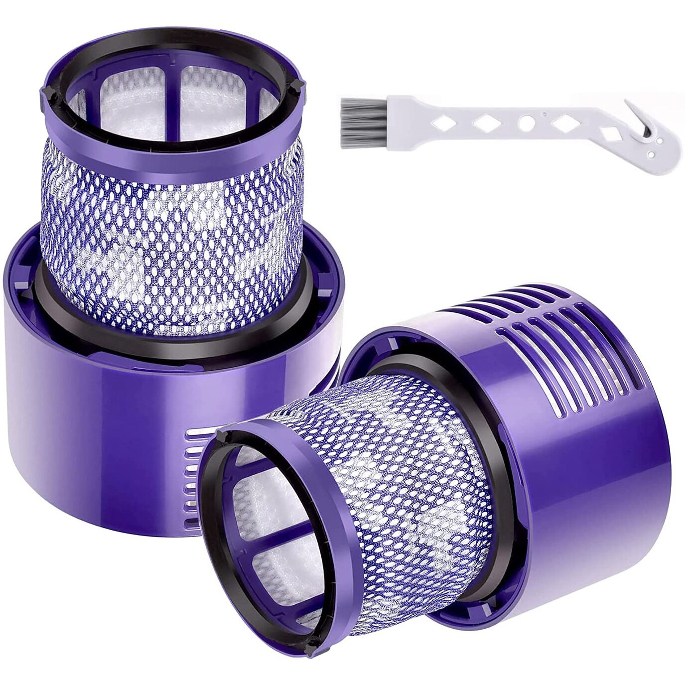 2 Pack Replacement V10 Filters For Dyson V10 Cyclone Series  V10 Animal  V10 Absolute  V10 Total Clean  Sv12  Replace Part 969082-01