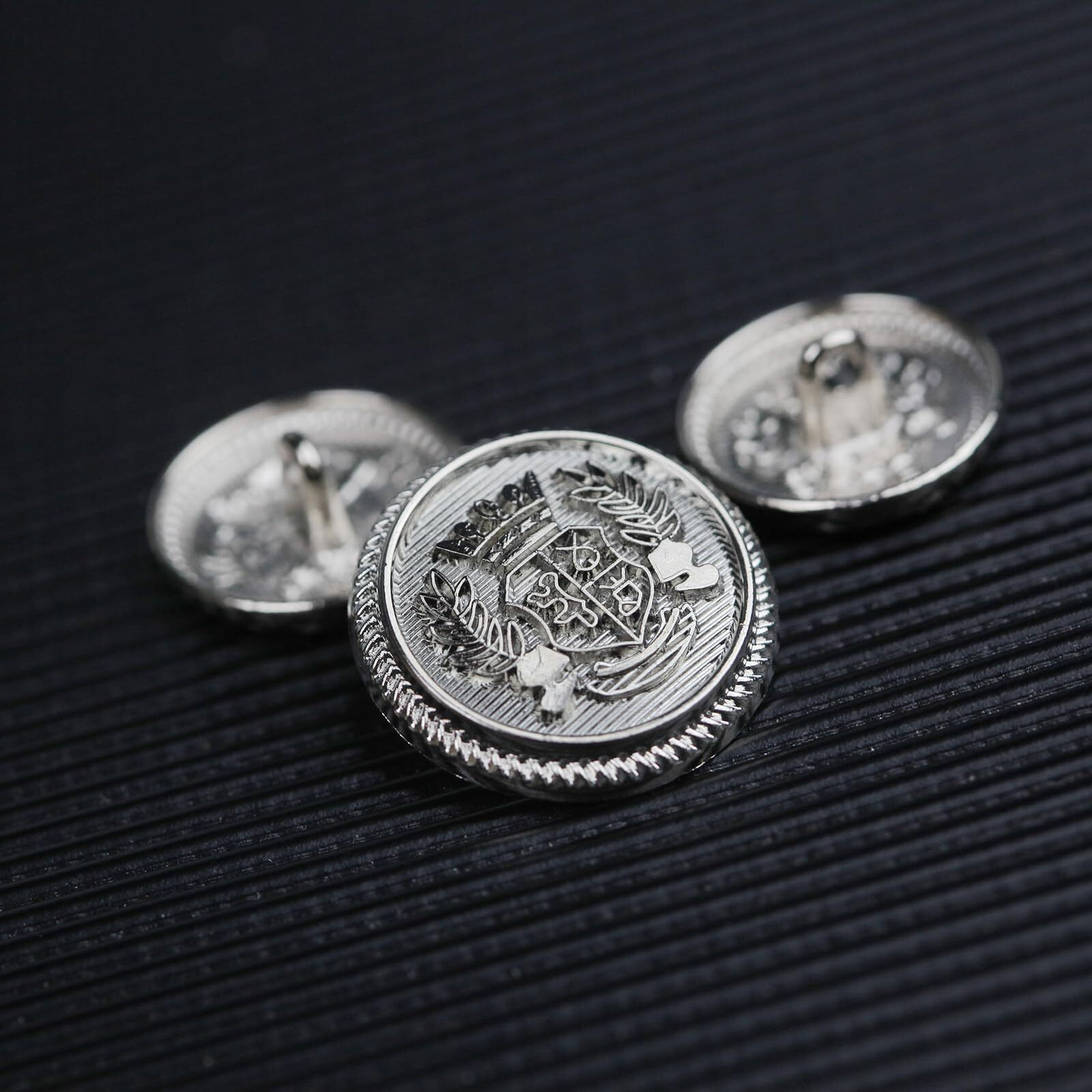 14 Pieces Silver Metal Blazer Button Set 23Mm 18Mm Blazer Buttons Men Metal Suit Buttons For Men Silver Buttons For Blazer Suits Sport Coat Uniform Jacket