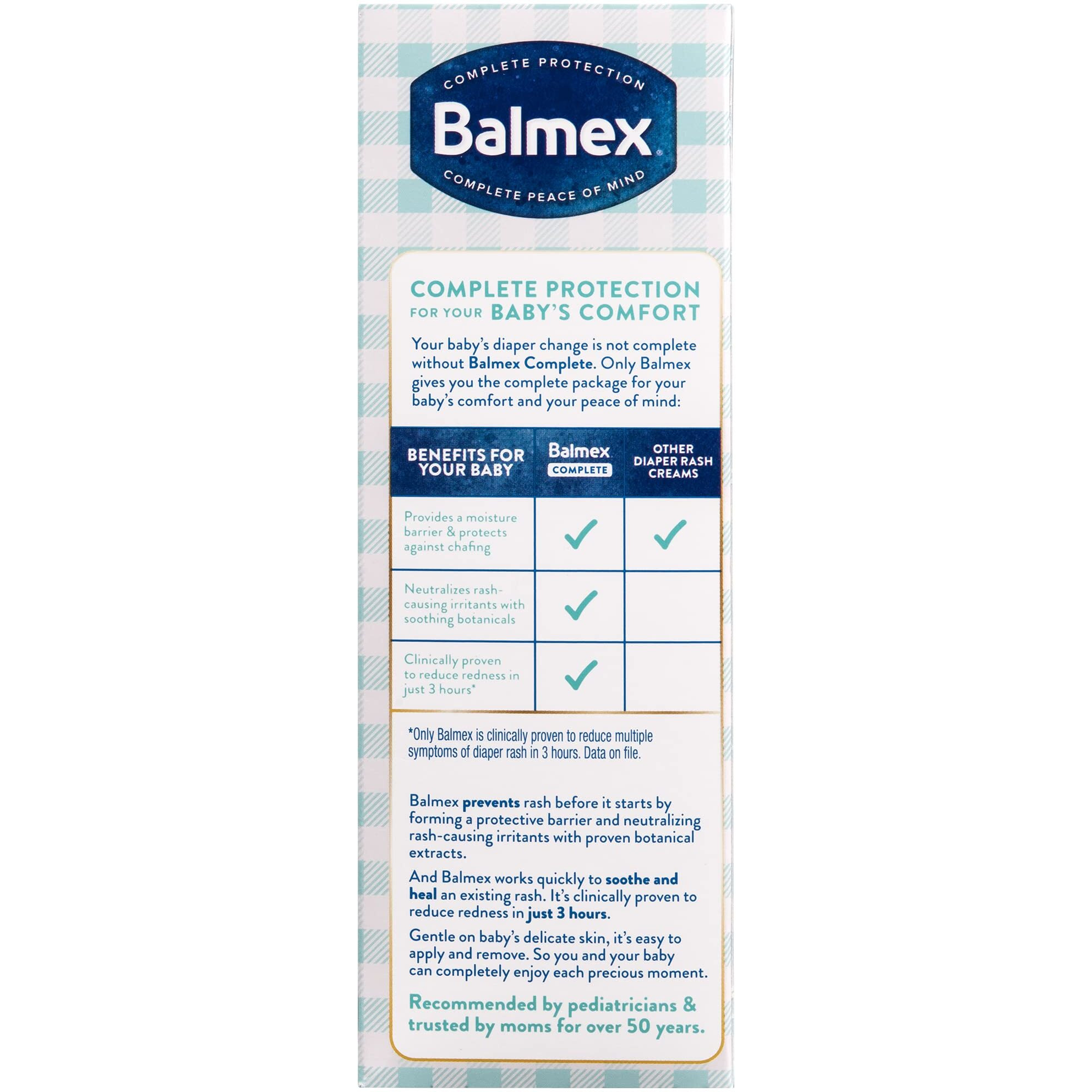 Balmex Complete Protection Diaper Rash Cream - 4 Oz
