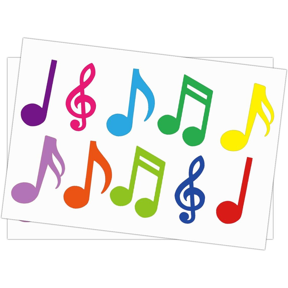Music Notes Wall Decal Music Notes Stickers For Music Theme Birthday Party Favors 2X3 Inch 60 Pcs