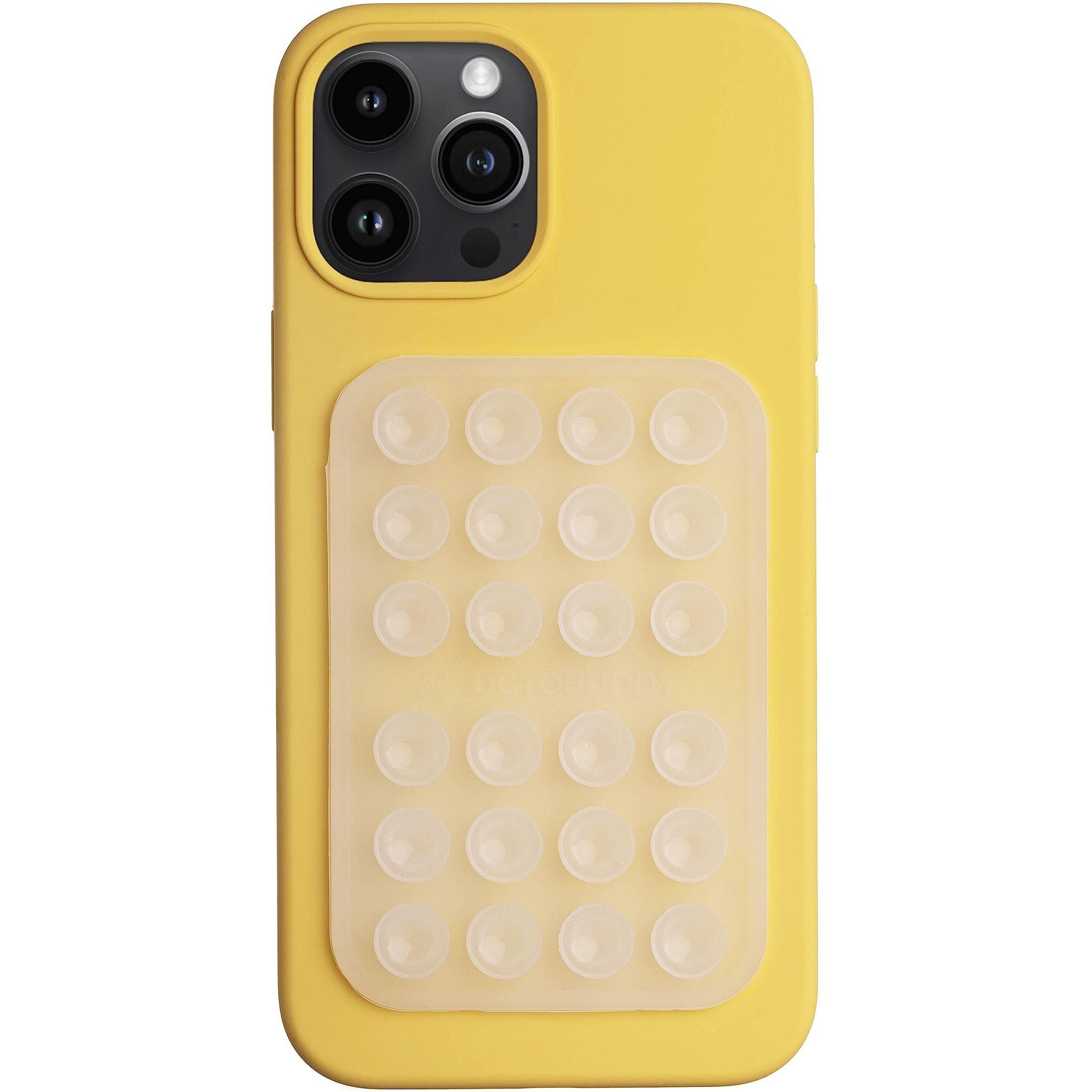 Octobuddy Max Silicone Suction Phone Case Adhesive Mount - Hands-Free  Strong Grip Holder For Selfies And Videos - Durable  Easy To Use - Iphone And Android Compatible - 2.6 X 3.9""