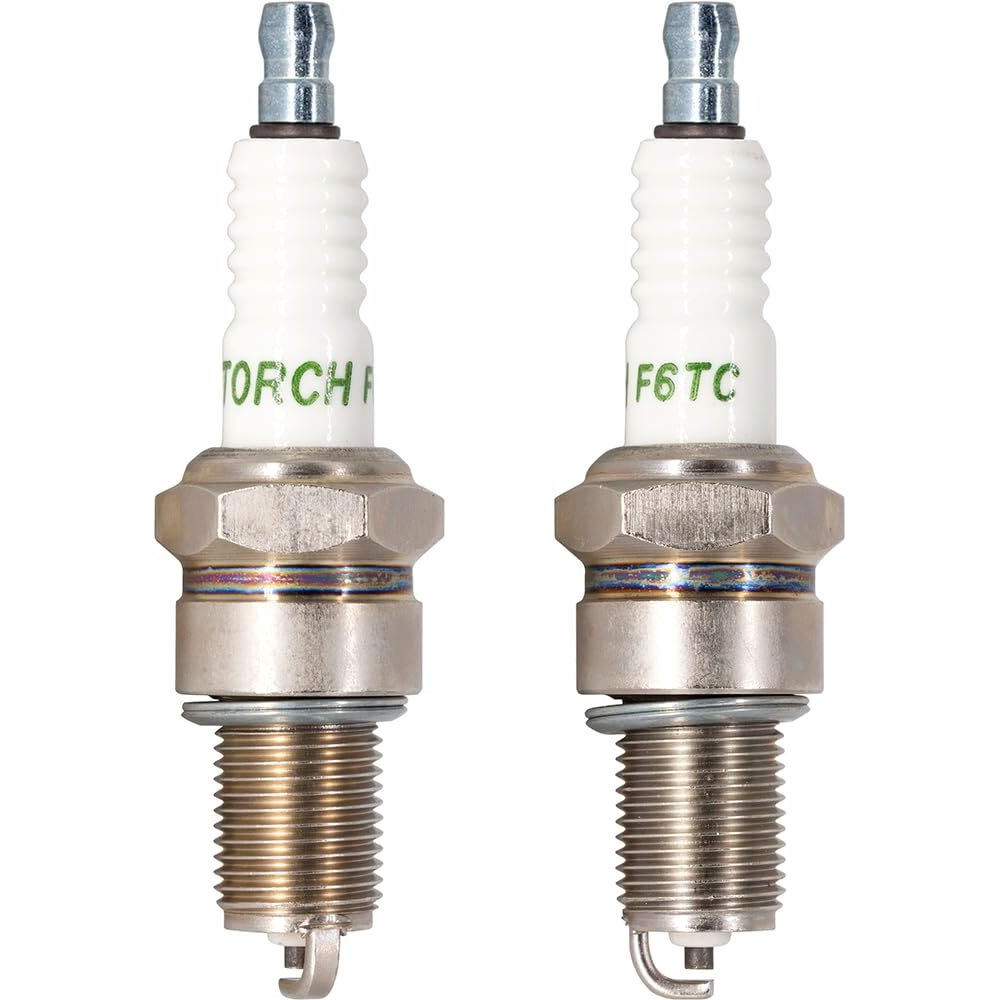 Pk2 Torch F6Tc Spark Plug 131-047 Replace For Ngk Bp6Es Spark Plug  For Bosch W6D Spark Plug  For Champion N9Yc Spark Plug  For Honda Gx140 Gx160 Gx200 5.5Hp 6.5Hp Engine Generator  Oem