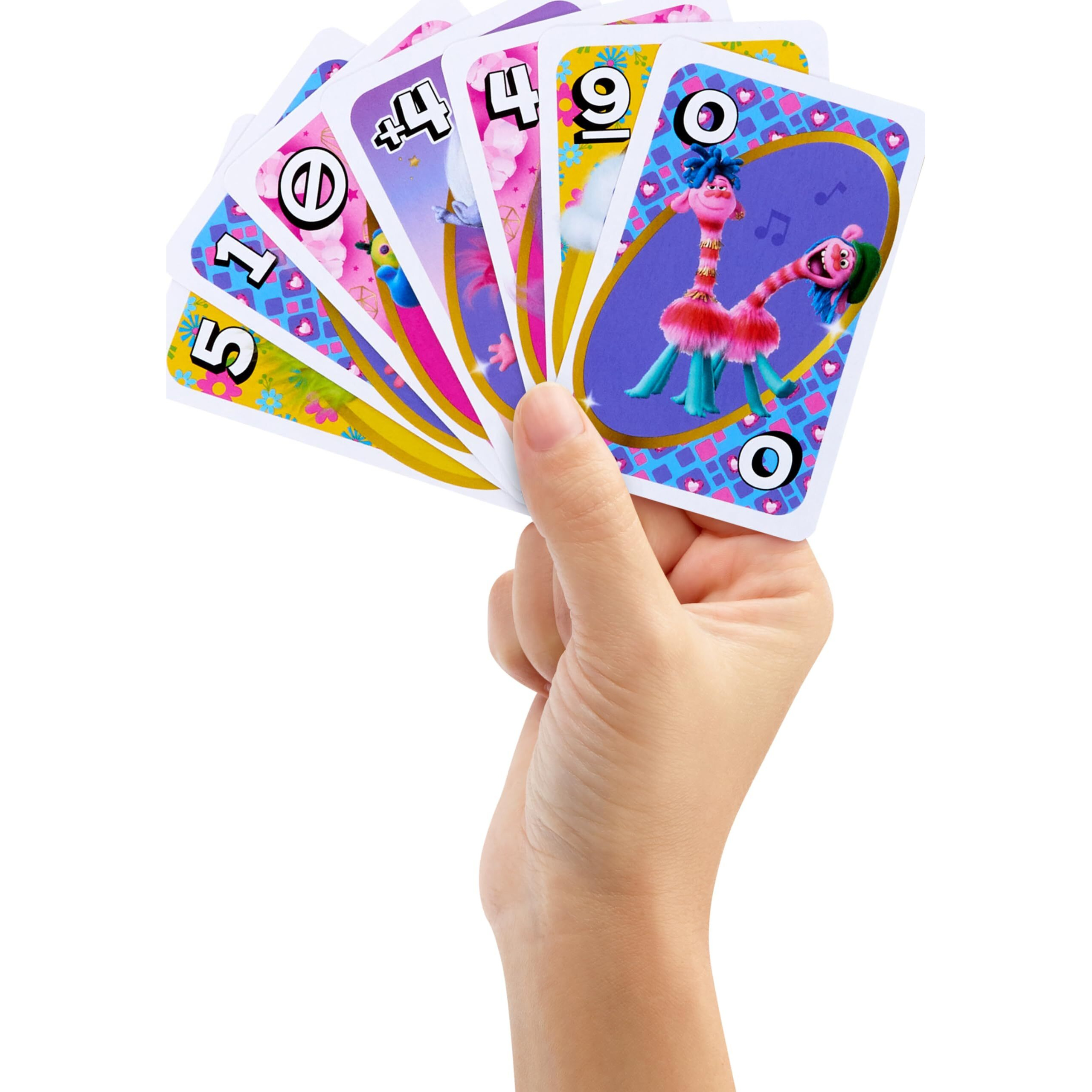 Mattel Games Uno Trolls 3 Band Together Card Game For Kids  Adults & Game Night Featuring Trolls Characters & Special Rule