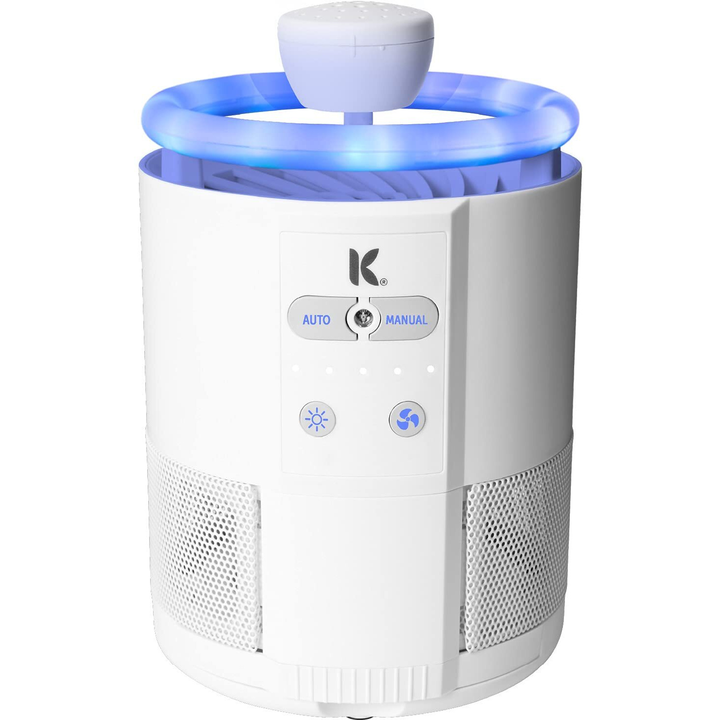 Katchy Duo Indoor Insect Trap With Scent Pod - Fan Powered With Uv Light - Fruit Fly Traps For Indoors - For Fruit Flies  Gnats  Mosquitoes  Moths (White)