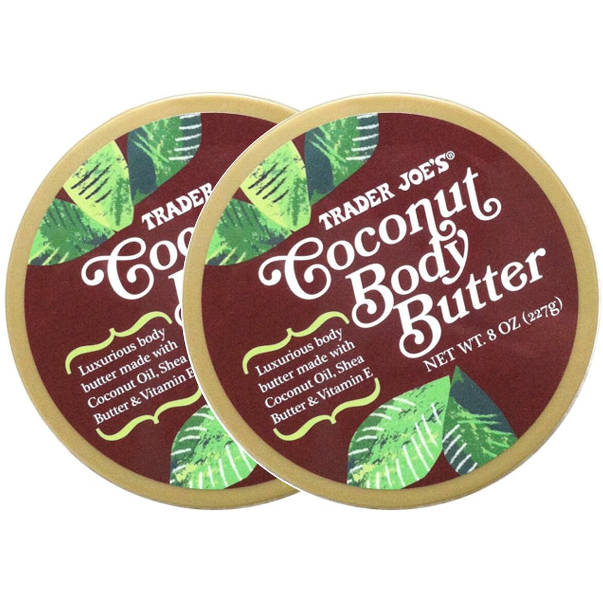 Trader Joe's Coconut Body Butter  8 Ounce (Pack Of 2)