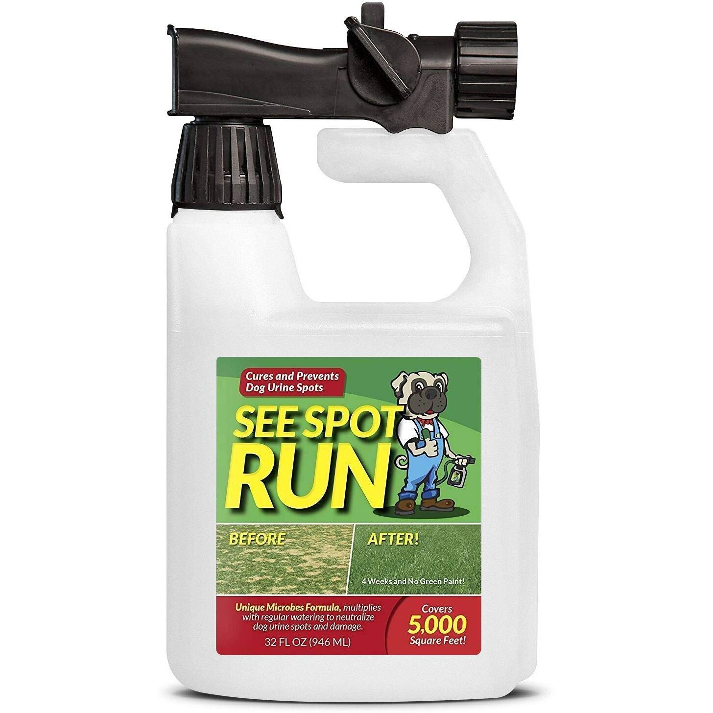 See Spot Run Eliminate Yellow Spots On Your Lawn Caused By Dog Urine | All-Natural  Safe For Pets And Humans | Made In The Usa | Ready-To-Mix Gallon (32 Oz)