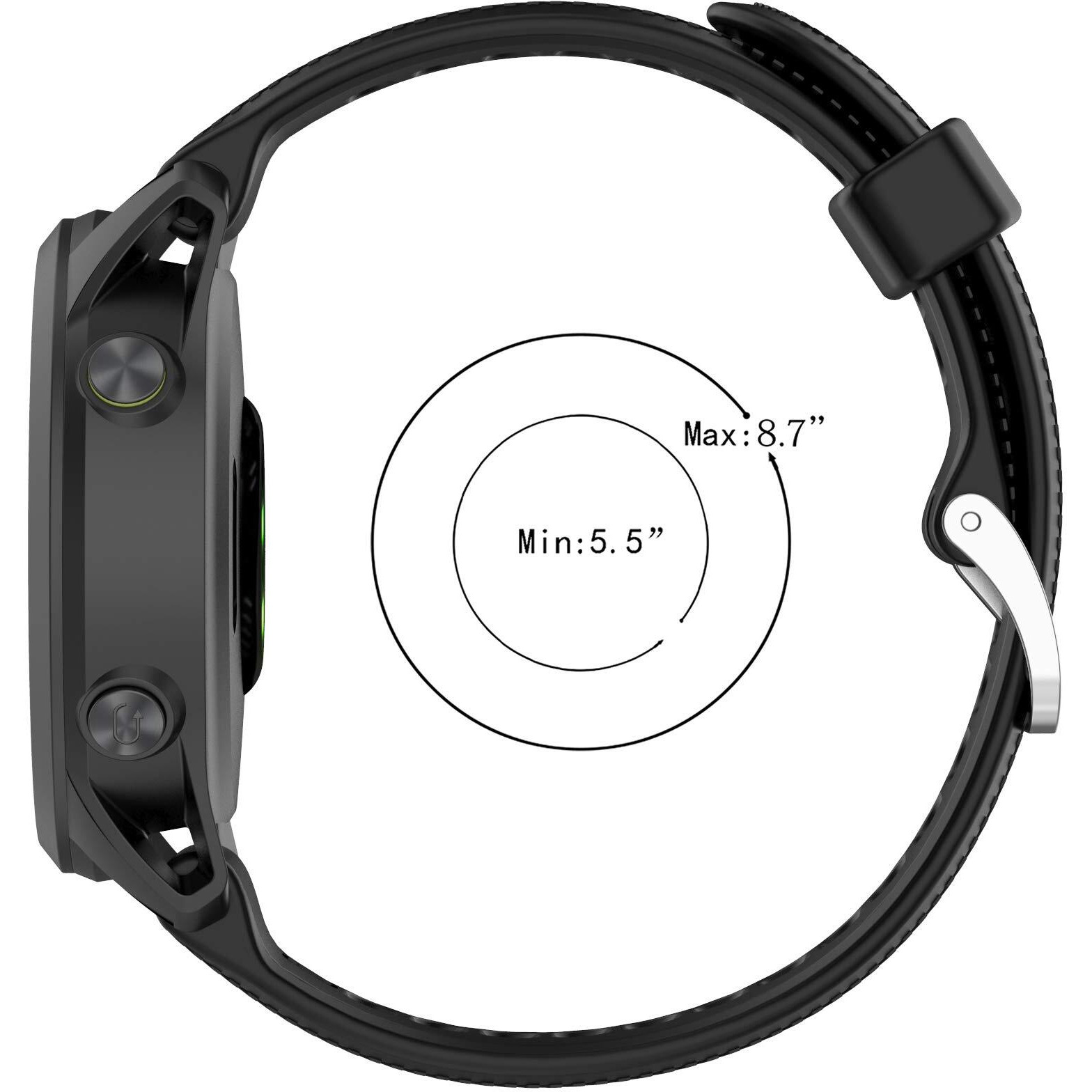 Watch Bands Compatible For Garmin Forerunner 955/Forerunner 955 Solar Band Quick Release Wristband Strap Replacement Bracelet For Garmin Forerunner 955/955 Solar/Forerunner 745 Smartwatch (4 Colors A)