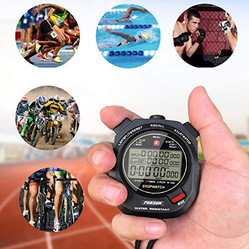 Professional Timer Stopwatch  Digital Sports Stopwatch With Countdown Timer  100 Lap Memory  0.01 Second Timing Water Resistant Multi Functional Stopwatch For Swimming Running Training Etc