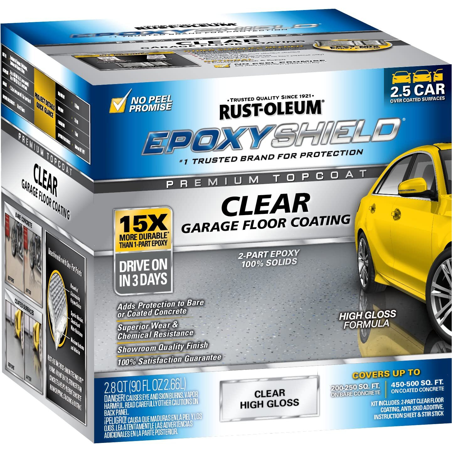 Rust-Oleum 292514 Epoxyshield Premium Floor Coating Kit  Clear
