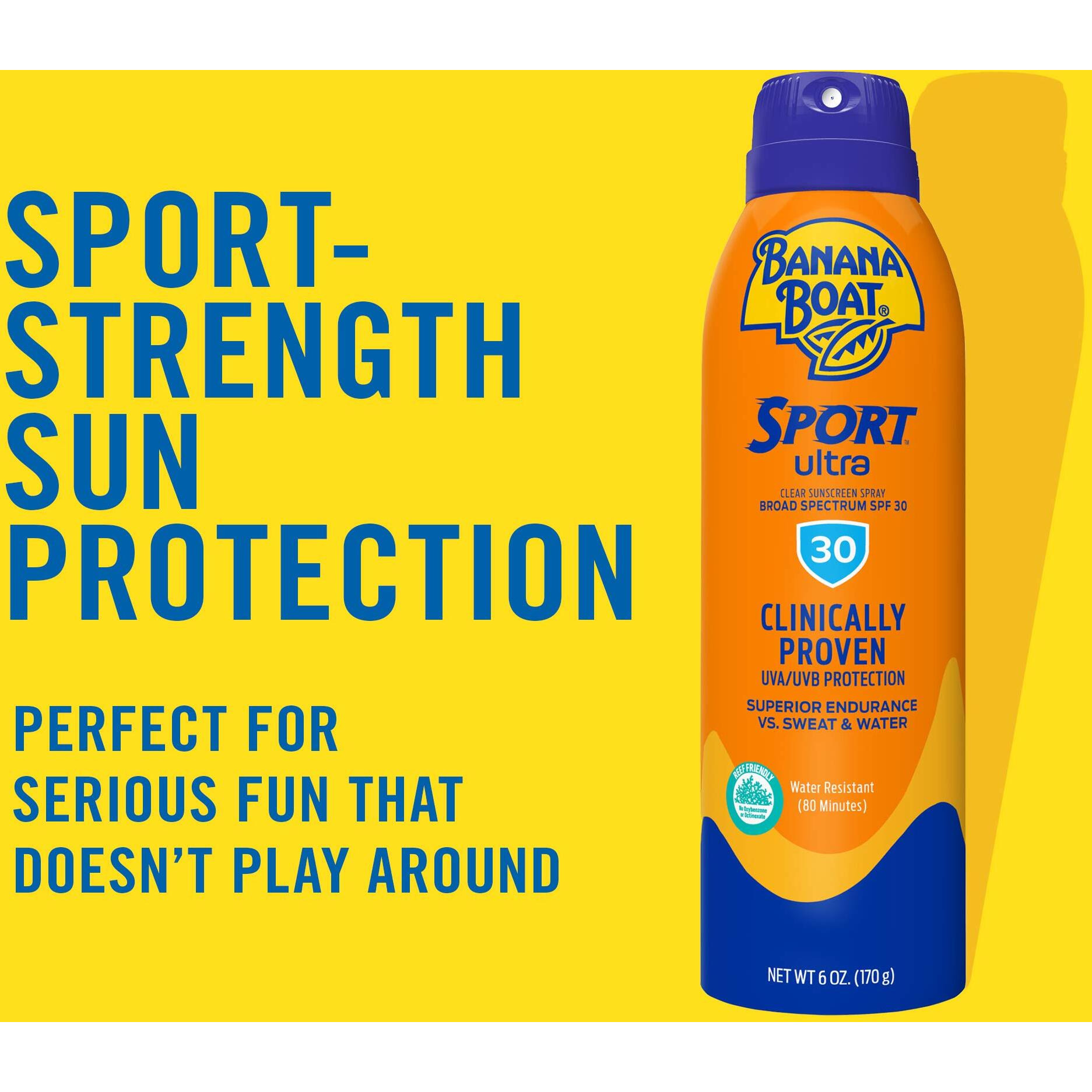 Banana Boat Sport Ultra Spf 30 Sunscreen Spray  9.5Oz | Banana Boat Sunscreen Spray Spf 30  Oxybenzone Free Sunscreen  Spray On Sunscreen  Water Resistant Sunscreen  Family Size Sunscreen  9.5Oz